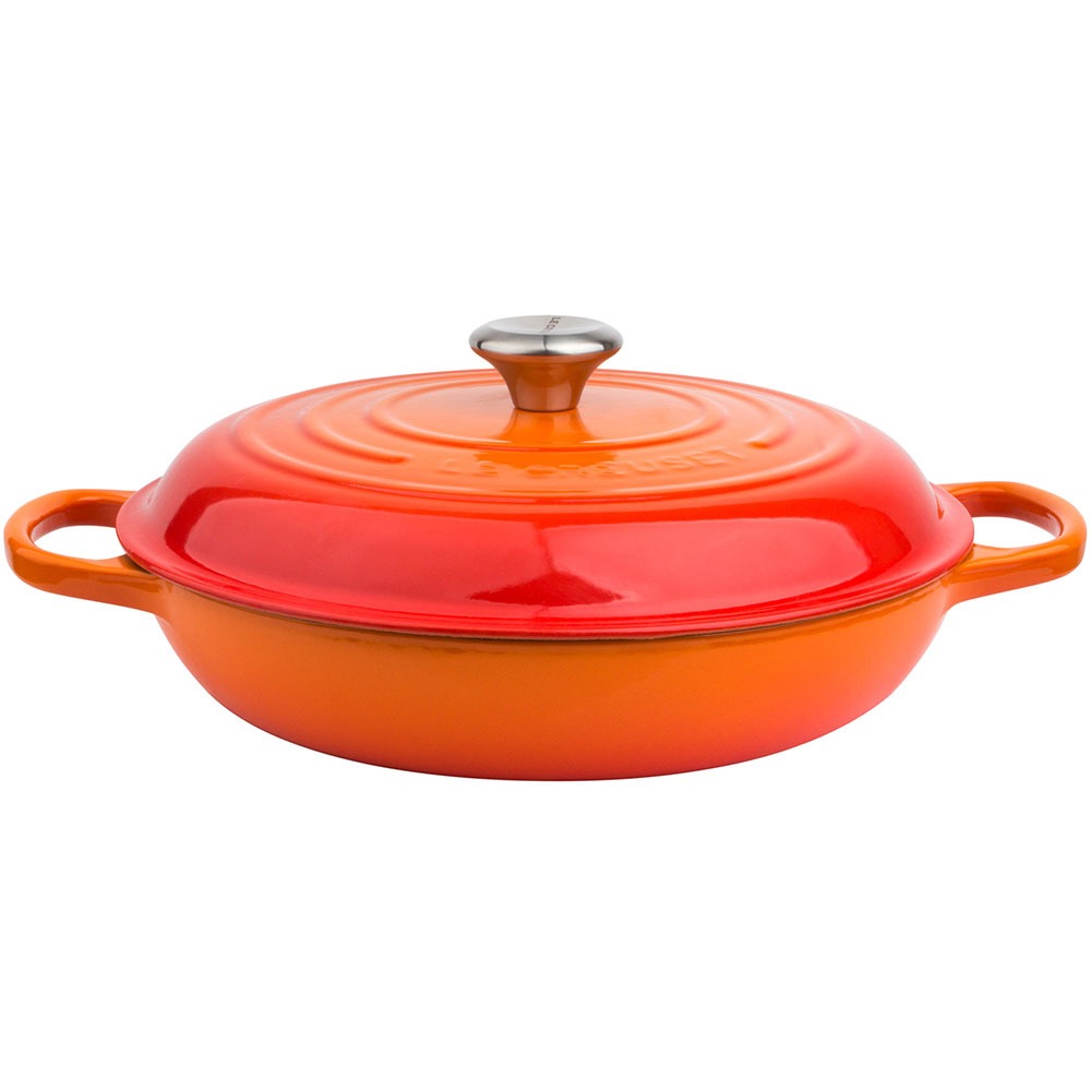 Le Creuset - Garnek żeliwny Signature Gourmet 30 cm pomarańczowy - zdjęcie 1