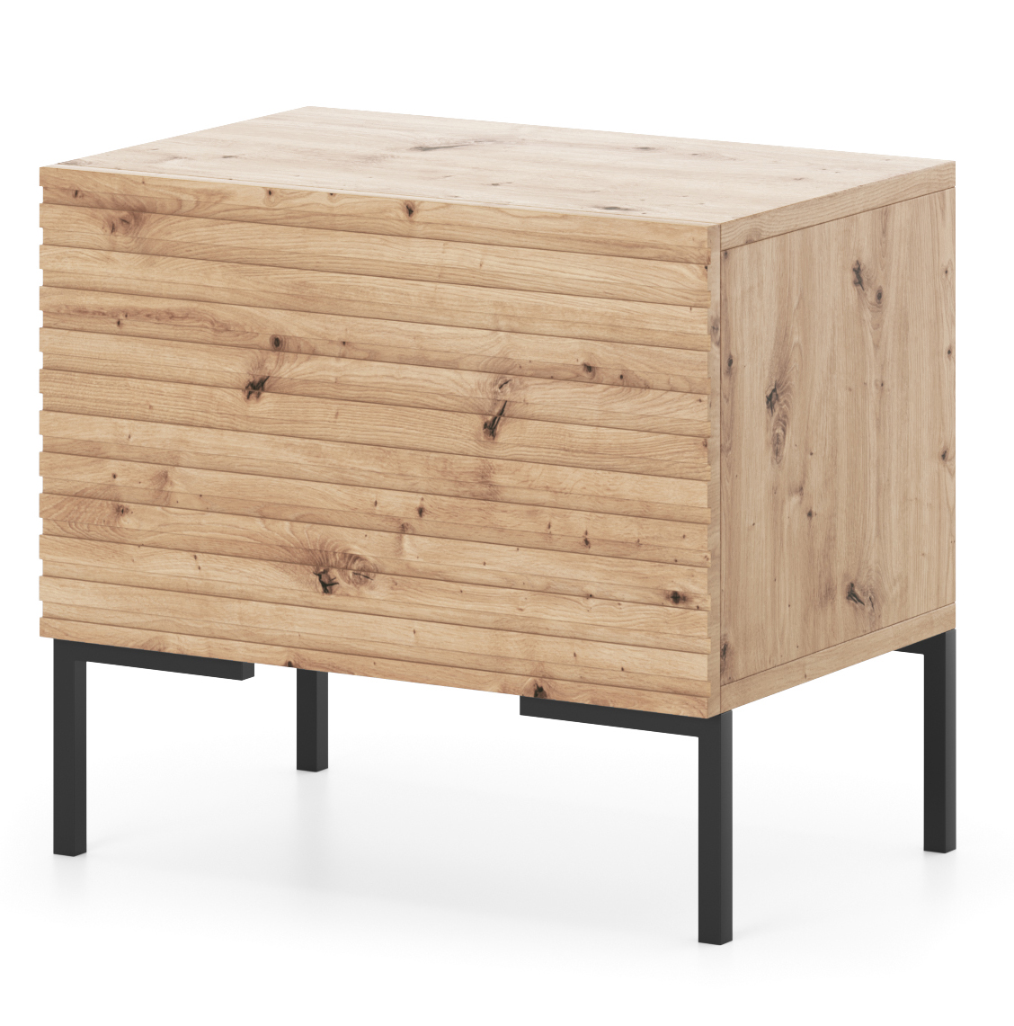 Szafka nocna Lammelo dąb lamele  - zdjęcie 1
