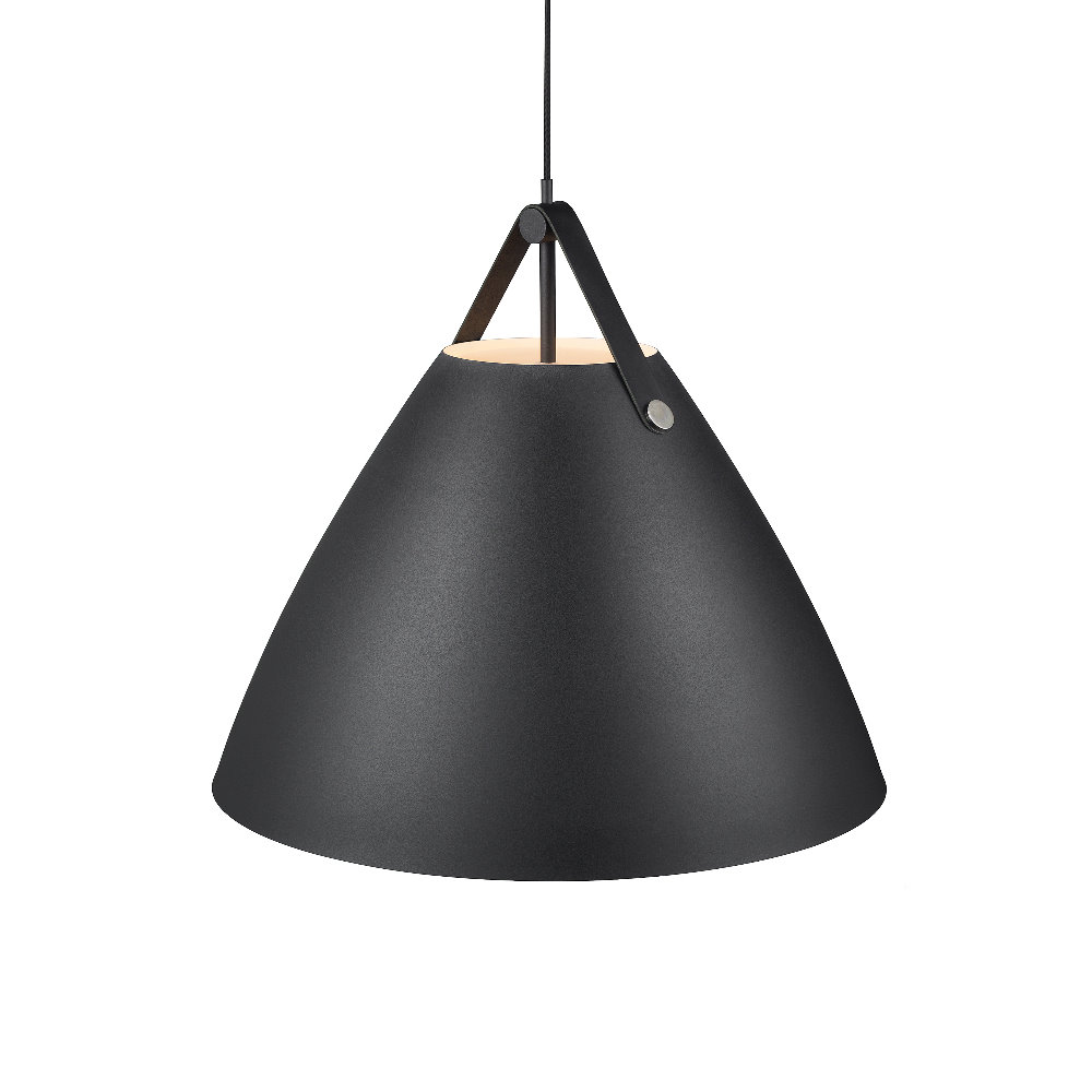 Lampa wisząca Strap średnica 68 cm czarny metalowy klosz - zdjęcie 1