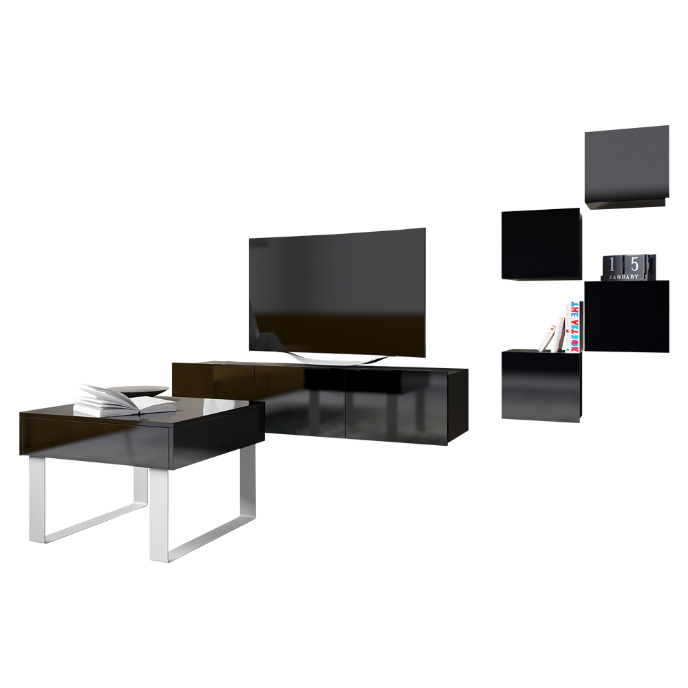 Meblościanka Kirdon z ławą Czarny  - zdjęcie 6