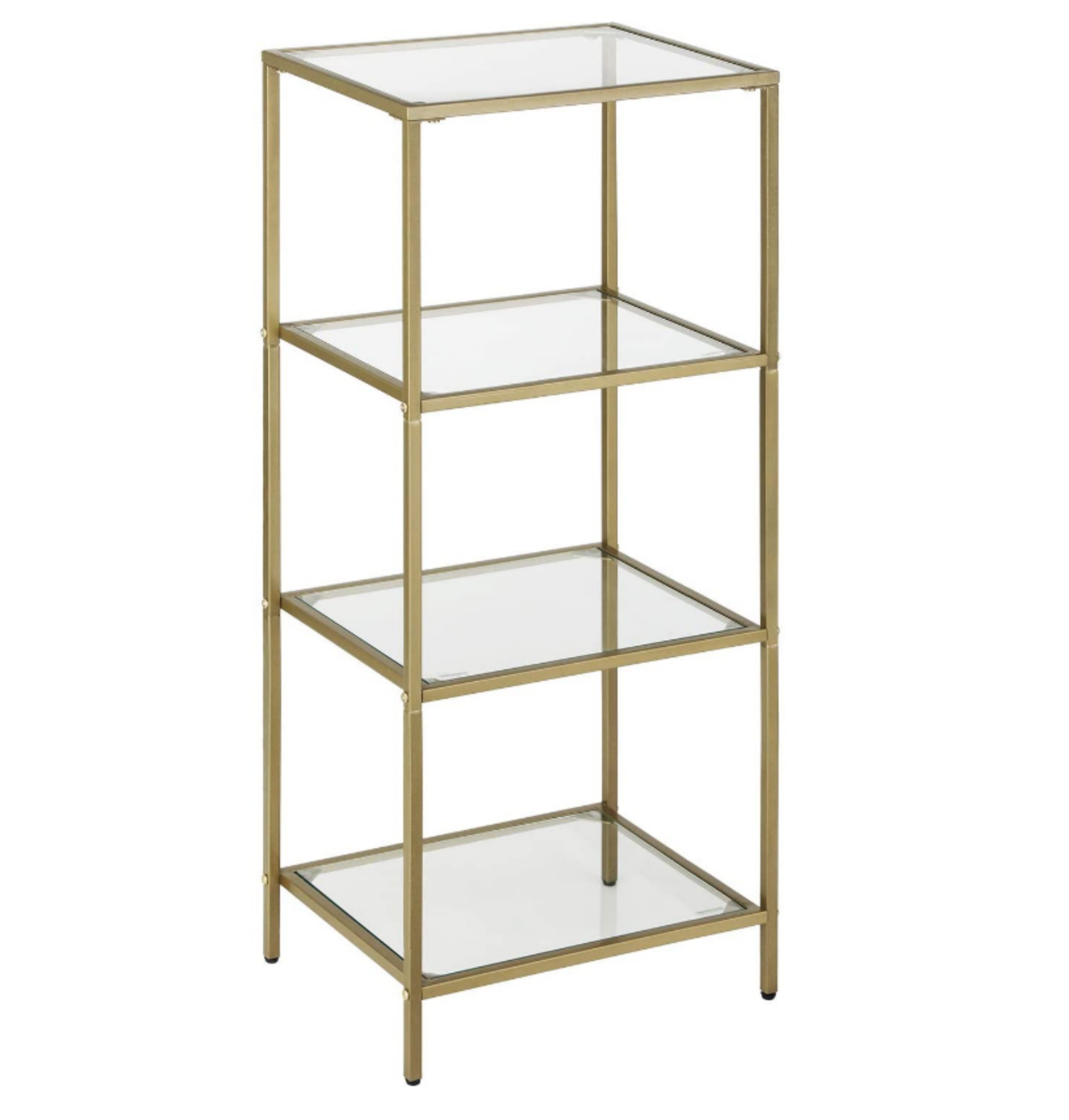 Regał otwarty Quistle 95 cm z czterema półkami złoty - zdjęcie 1