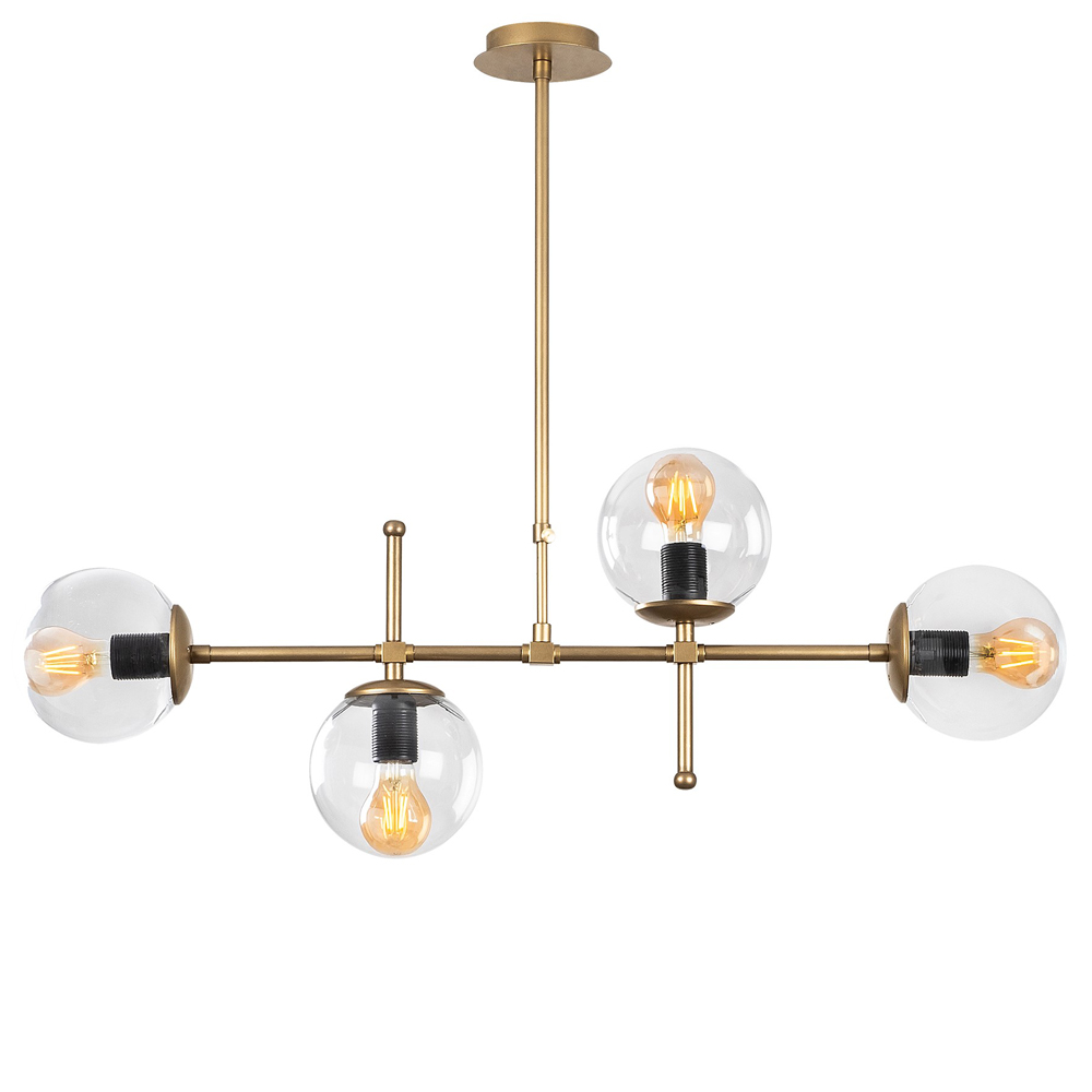 Lampa wisząca Tuiren x4 transparentne klosze - zdjęcie 1