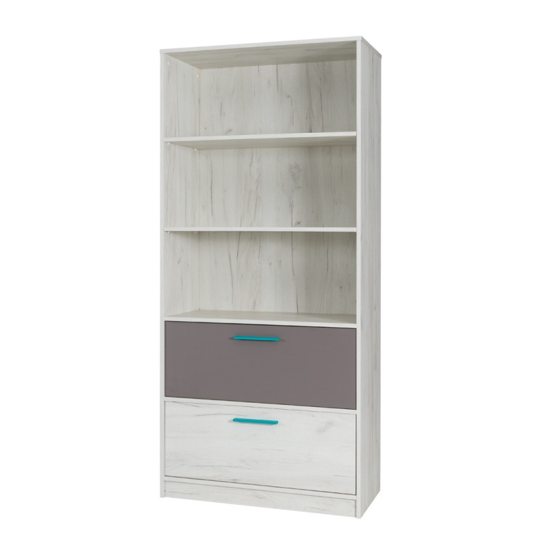 Regał Jorian 83 cm szeroki z szufladami  - zdjęcie 1