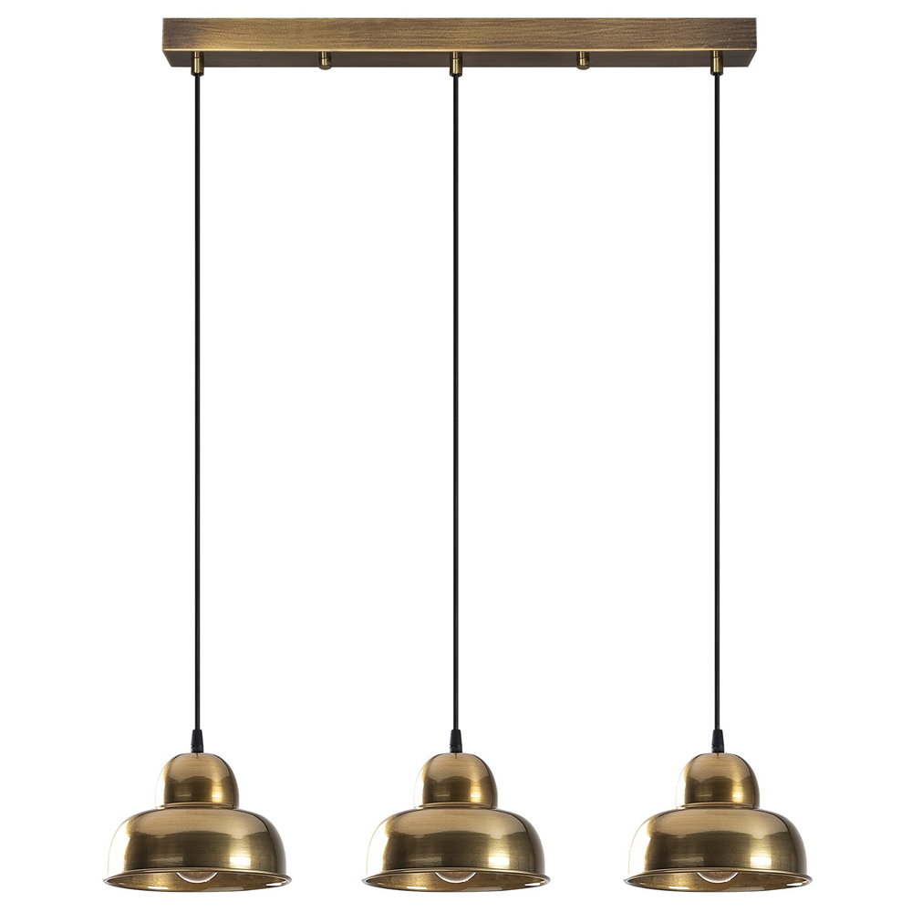 Lampa wisząca Hentima x3 złota - zdjęcie 1