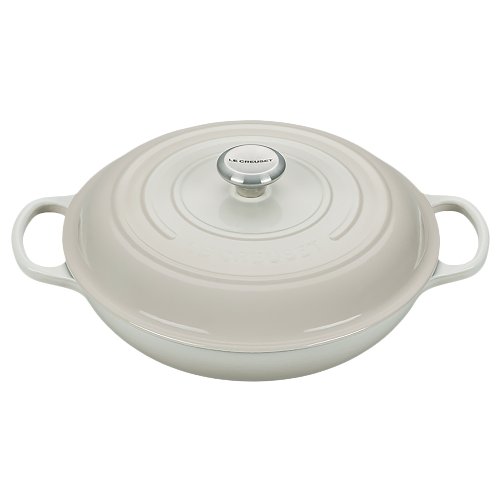 Le Creuset - Garnek żeliwny Signature Gourmet 30 cm kremowy - zdjęcie 1