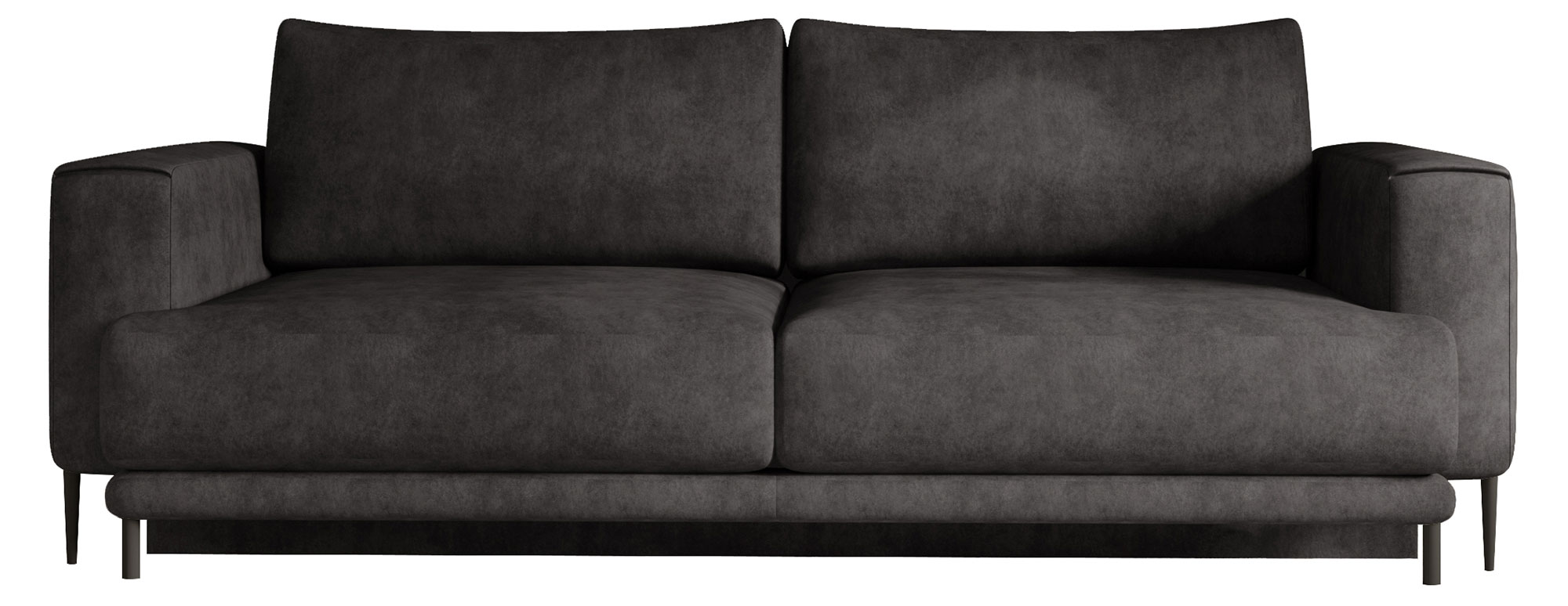 Kanapa rozkładana trzyosobowa Caherse z pojemnikiem czarna - zdjęcie 1