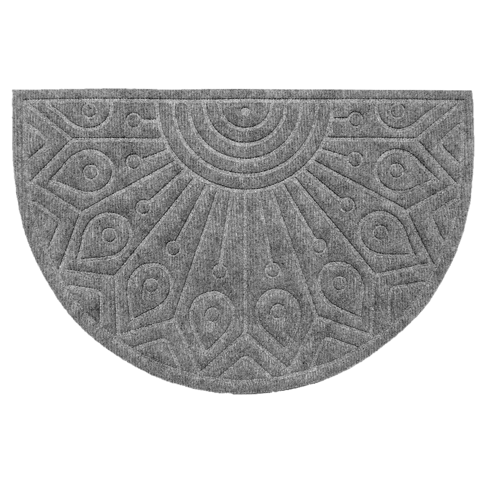 Wycieraczka do butów Jimho z delikatnymi zdobieniami 40x60 cm szara - zdjęcie 1