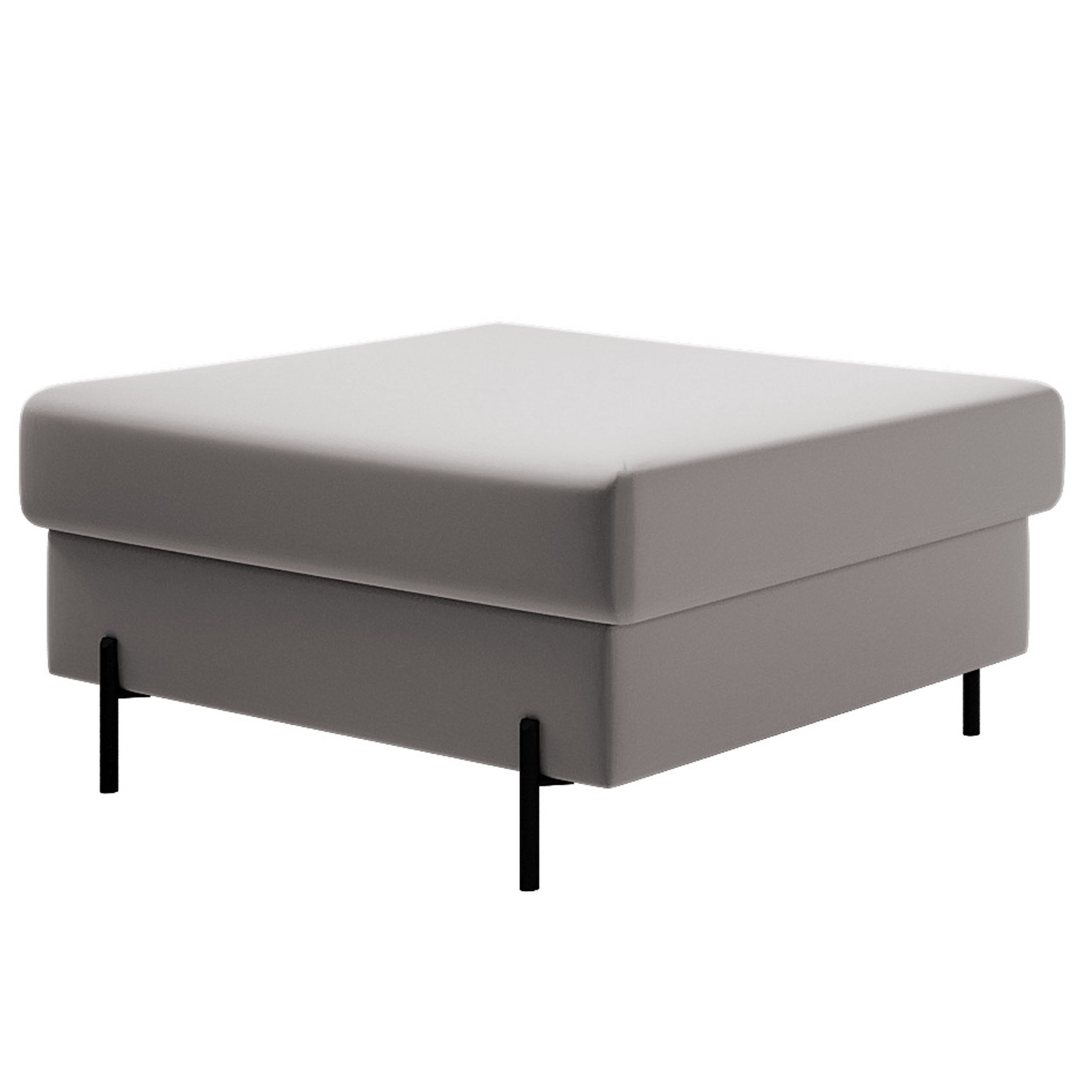 Podnóżek Solferina szary welur - zdjęcie 1