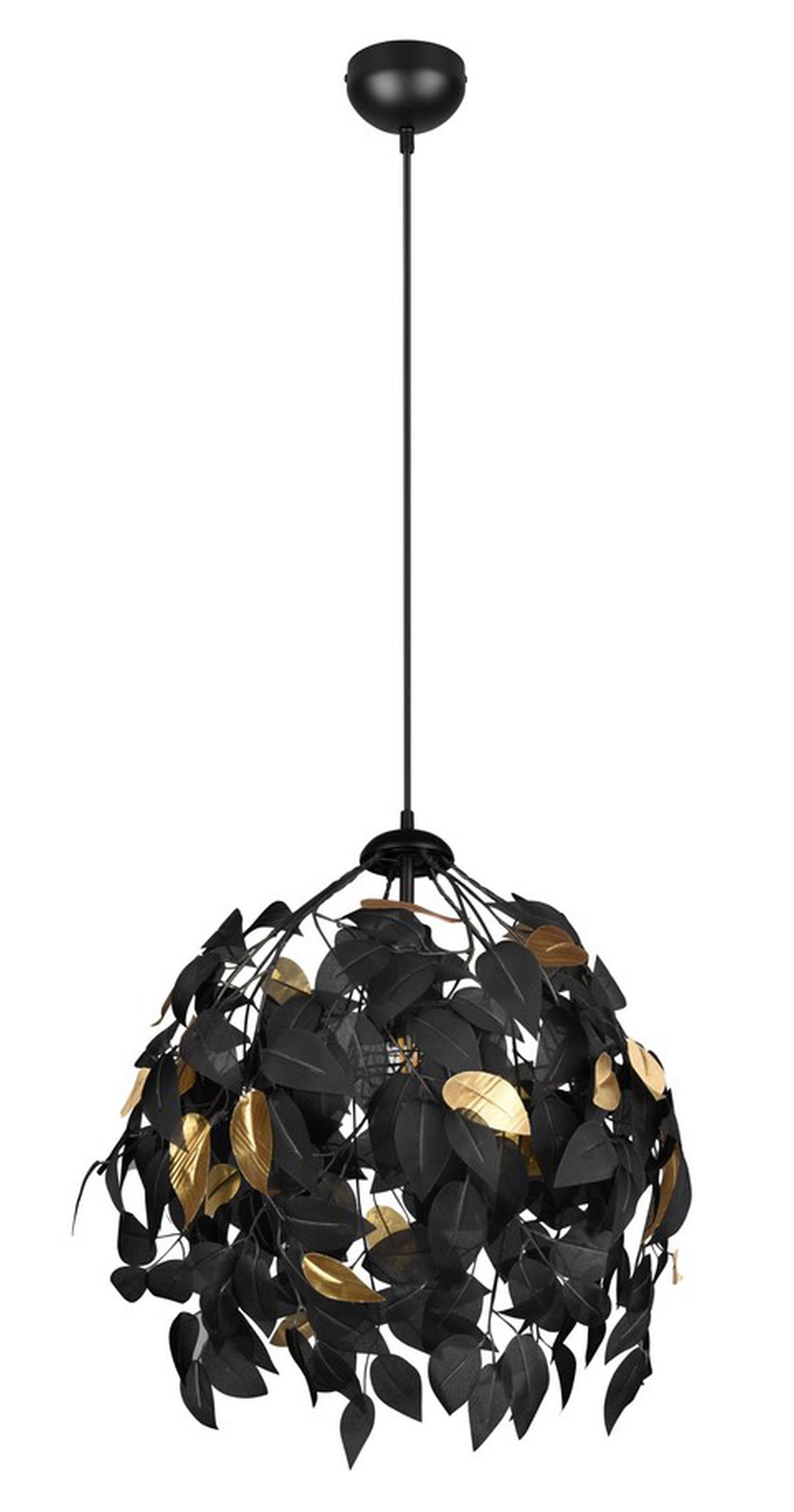 Lampa wisząca Leavy x1 czarna - zdjęcie 1