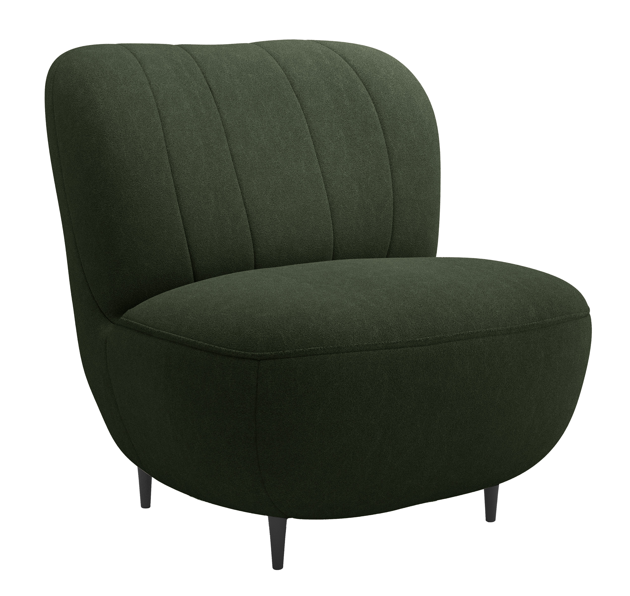 Fotel kubełkowy Nicolio oliwkowy velvet łatwoczyszczący - zdjęcie 1