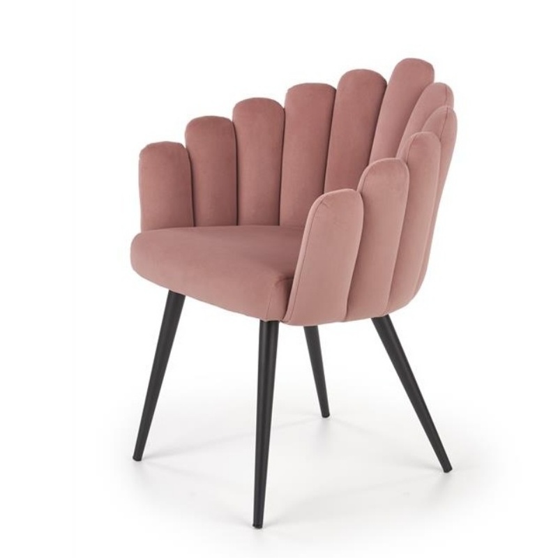 Krzesło tapicerowane Glidole różowe - zdjęcie 1