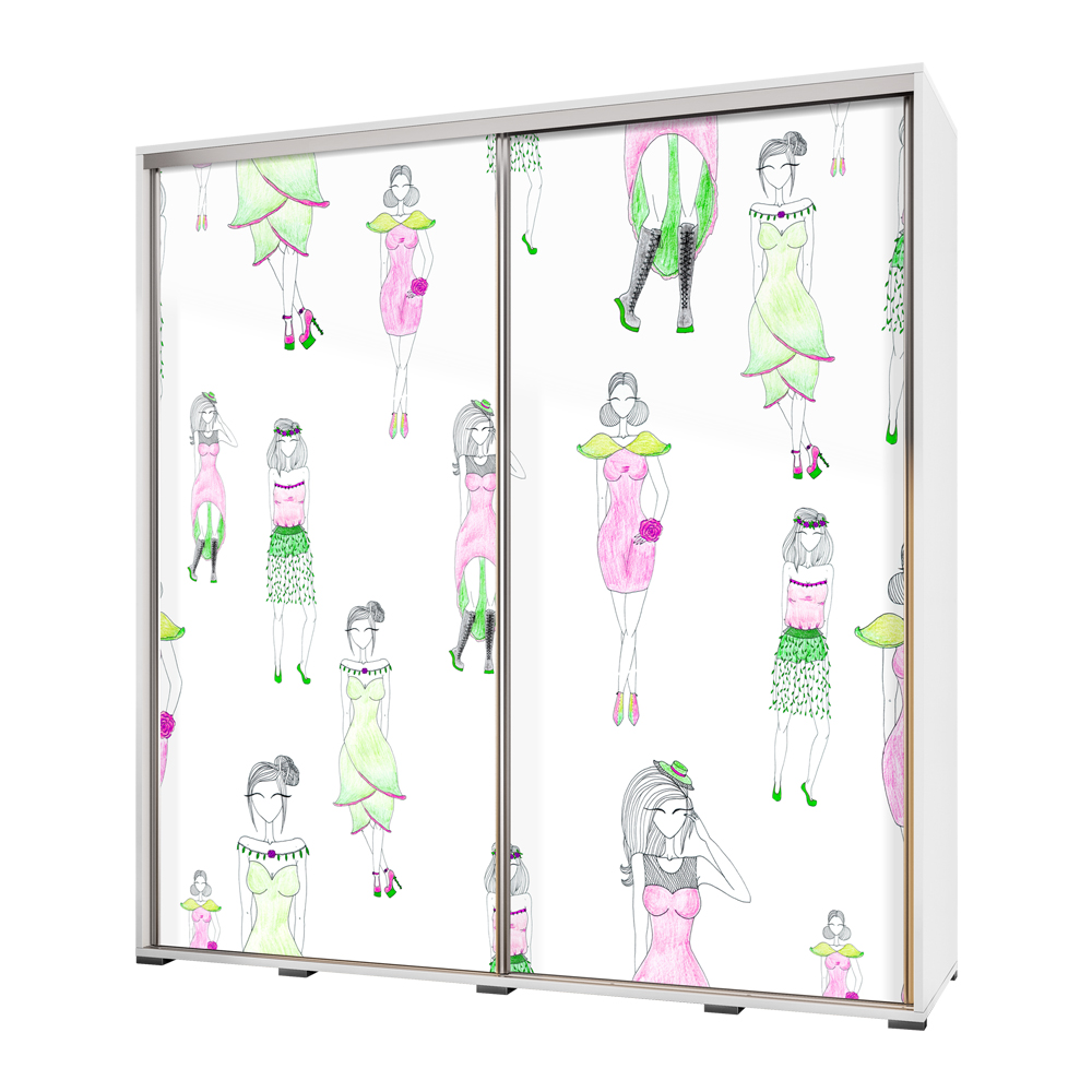 Szafa Wenecja 205 cm Rysunkowe dziewczyny - zdjęcie 1