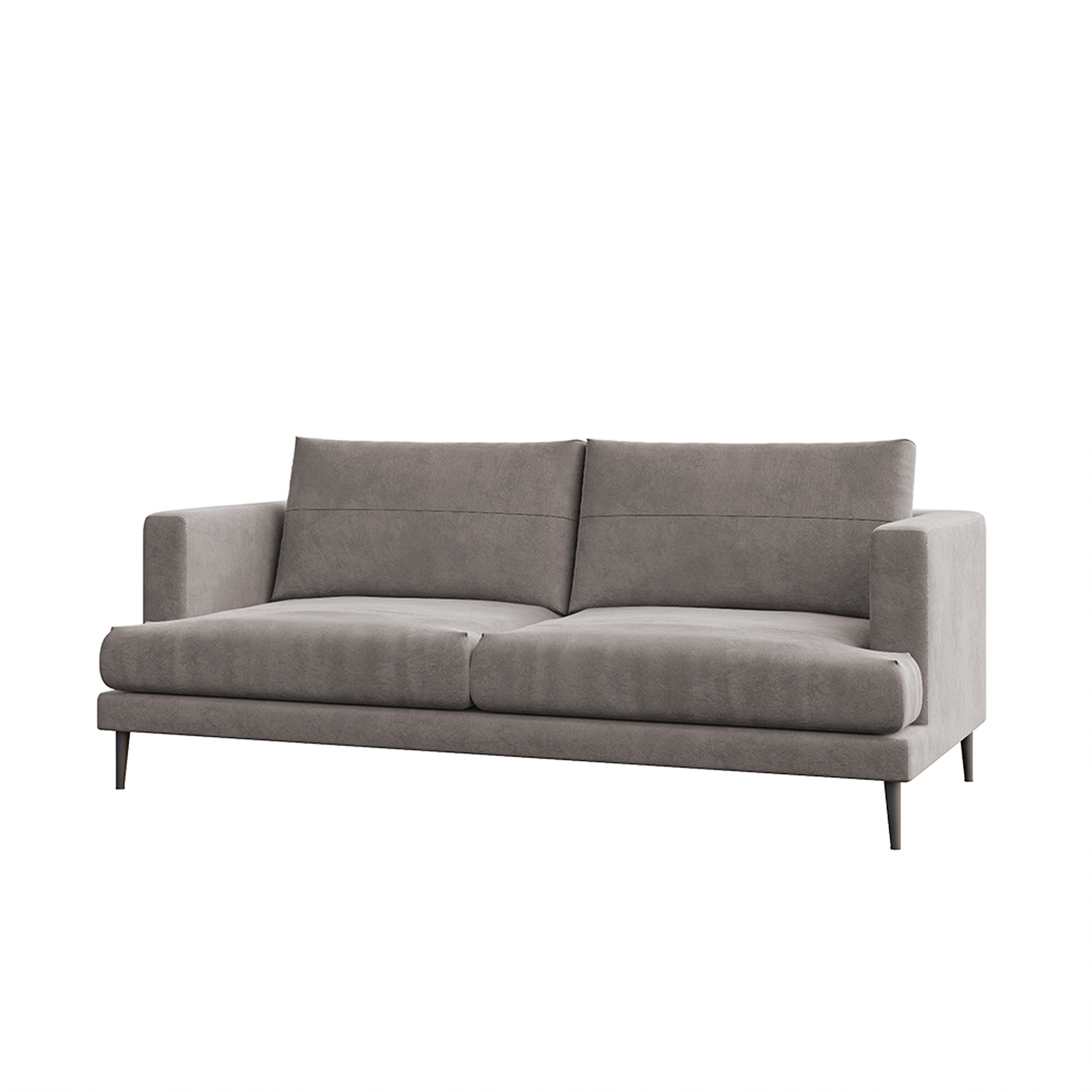 Sofa dwuosobowa Dragato szary welur - zdjęcie 1