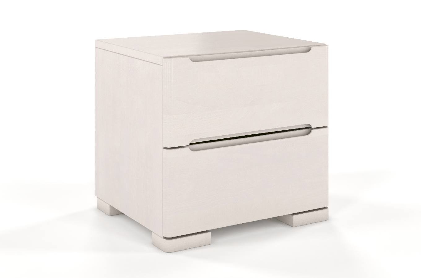 Szafka nocna Lopar z drewna bukowego Bielony - zdjęcie 1