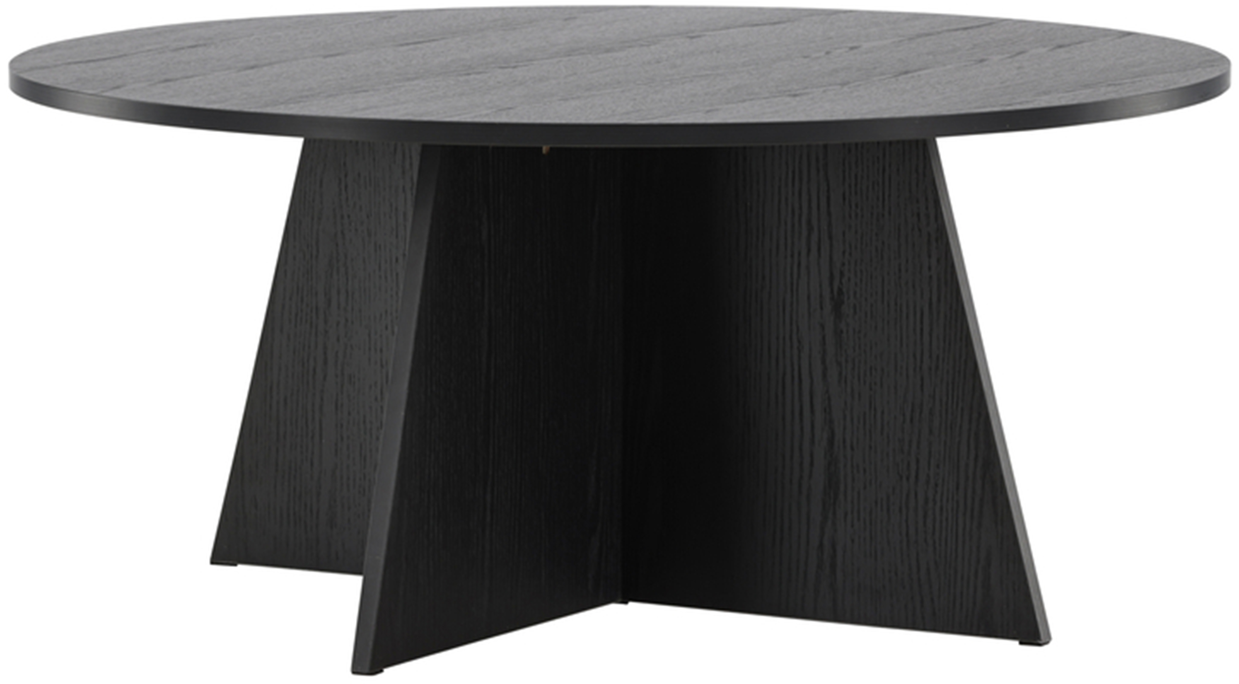 Stolik kawowy Quishly okrągły blat 100 cm czarny - zdjęcie 1