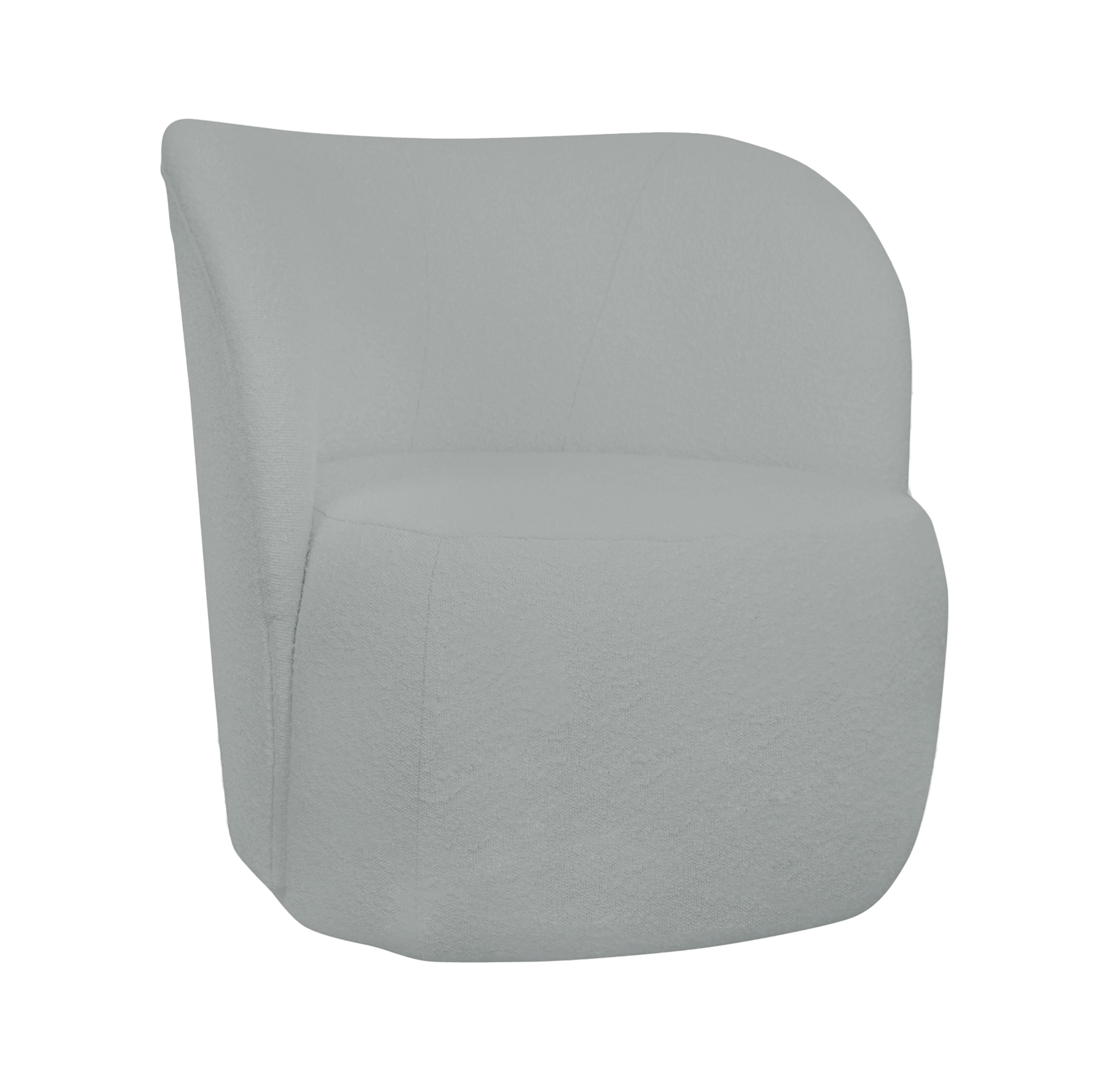 Fotel tapicerowany Kafifi jasnoszary boucle - zdjęcie 1