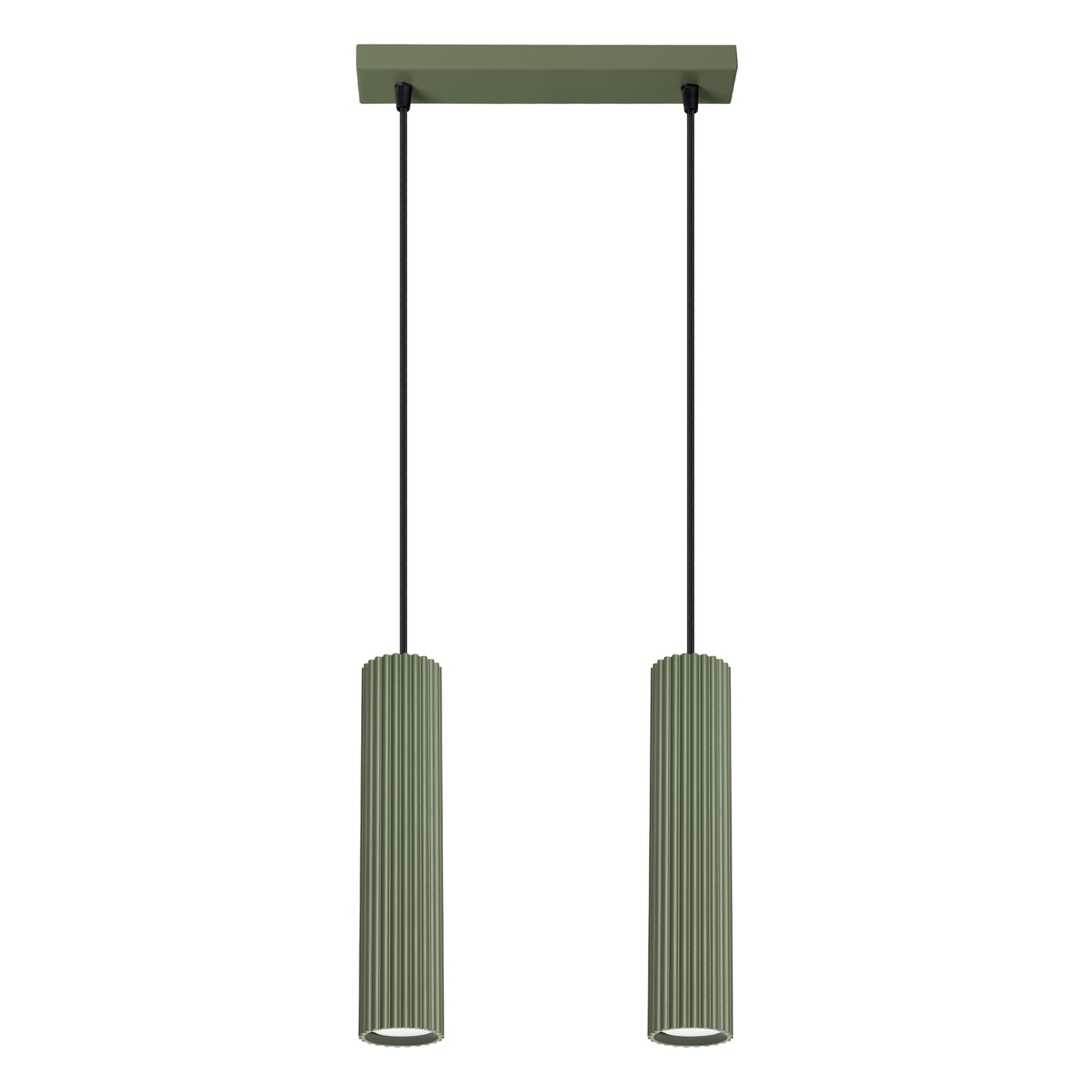 Lampa wisząca Karbon 2 zielona oliwka