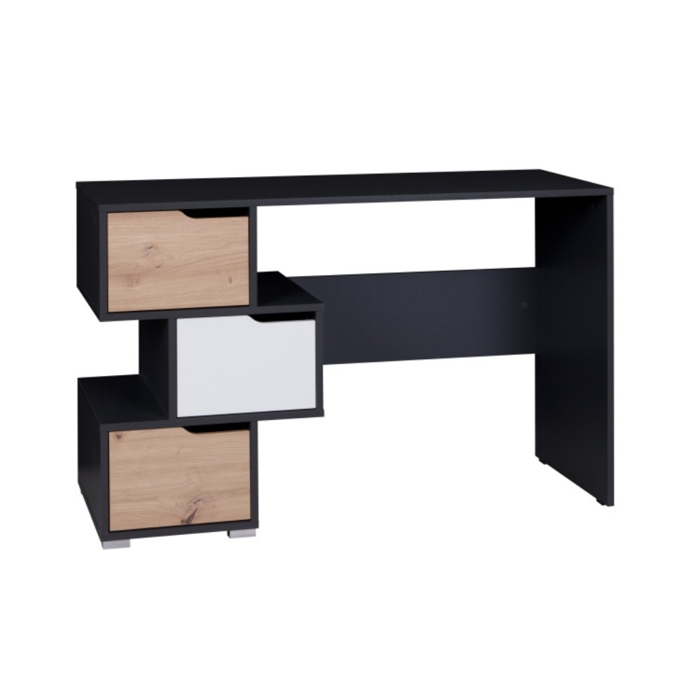 Biurko Caspe 120x50 cm grafitowe - zdjęcie 1