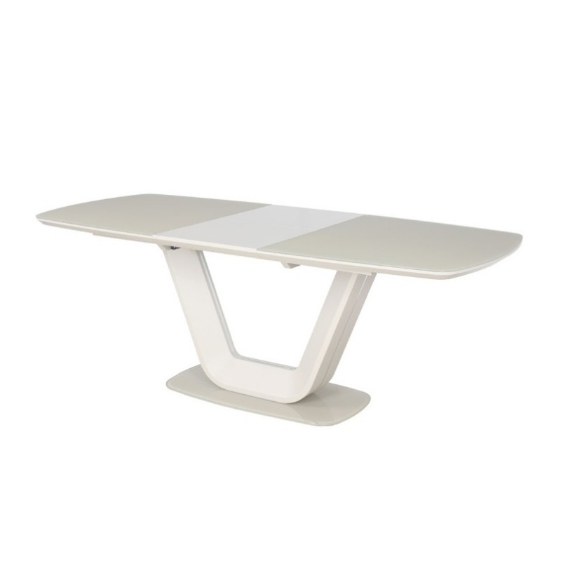 Stół rozkładany Lubeka 160-220x90 cm kremowy - zdjęcie 1