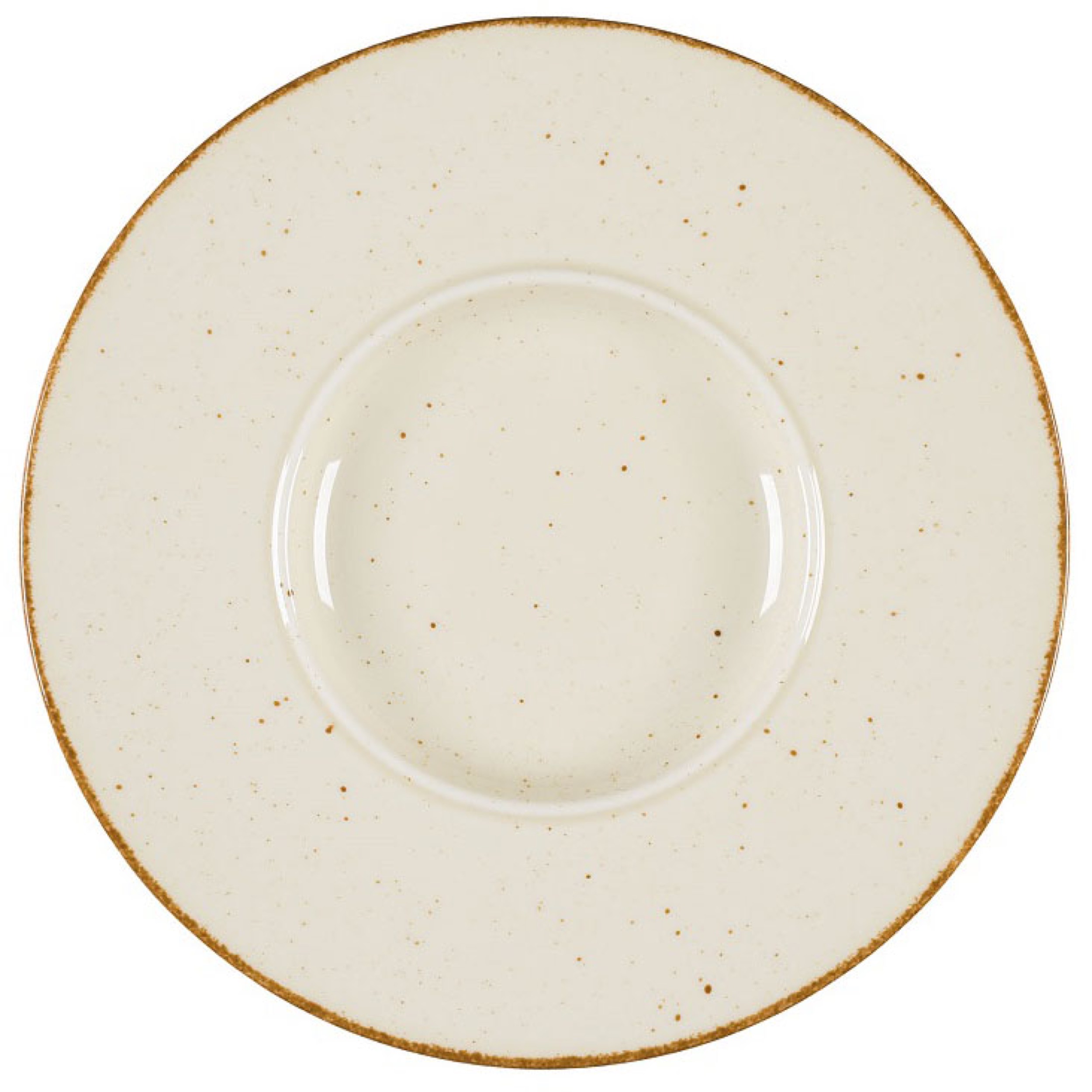 Talerz płytki do pasty porcelanowy Art. 27 cm beżowy - zdjęcie 1