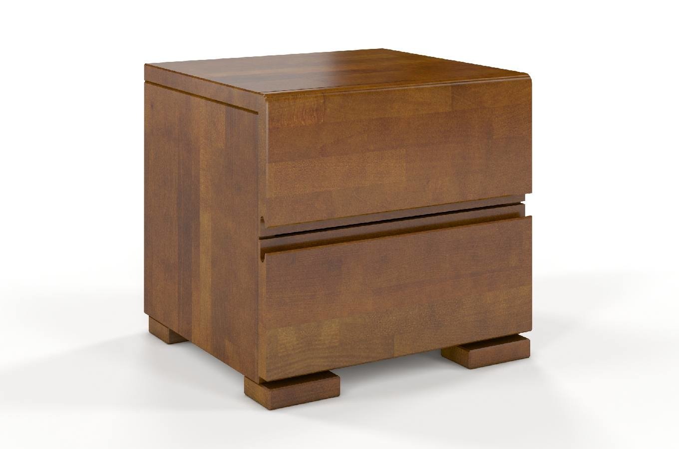 Szafka nocna Loke z drewna bukowego Orzech - zdjęcie 1