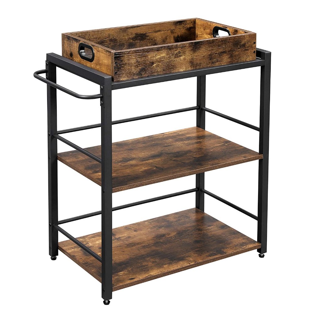 Barek Ramizu z dwiema dwiema półkami i tacą mobilny - zdjęcie 1