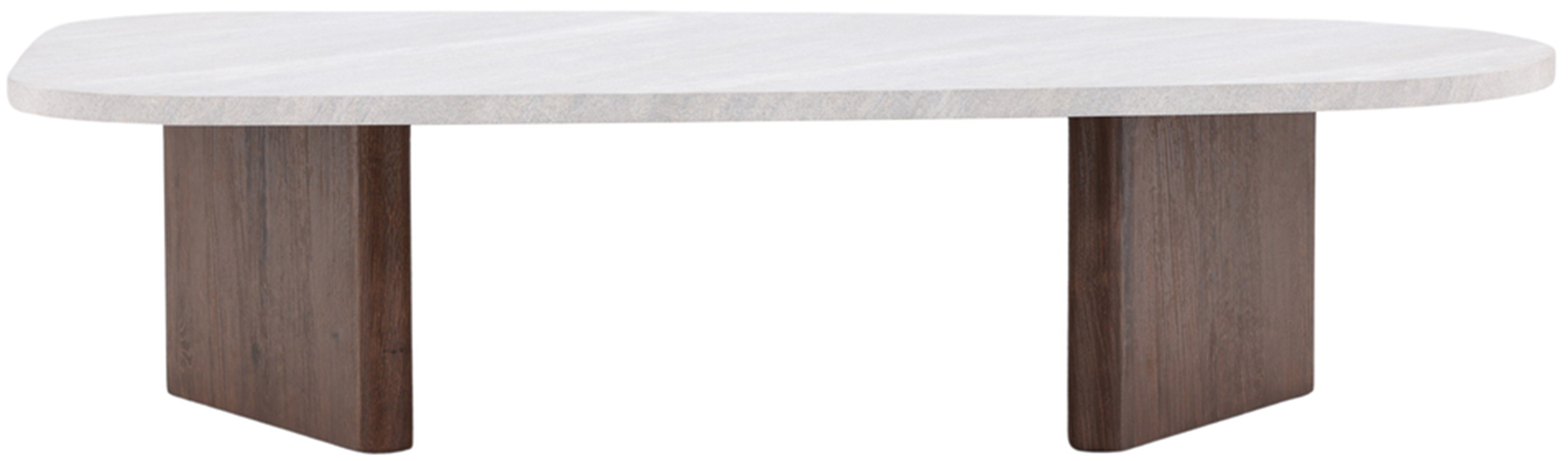 Stolik kawowy Ritony 65 x 130 cm mokka / jasnoszary - zdjęcie 1