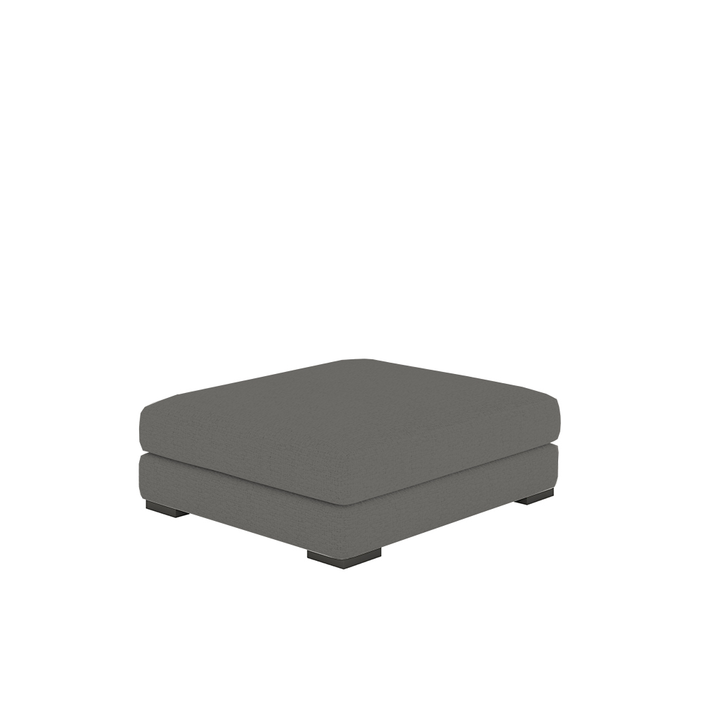 Pufa Mia ciemnoszara w tkaninie łatwoczyszczącej - zdjęcie 1