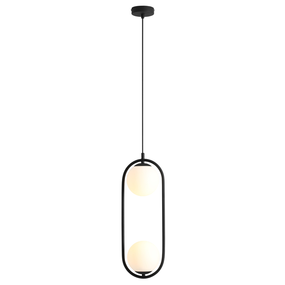 Lampa wisząca Coripe x2 czarna - zdjęcie 1