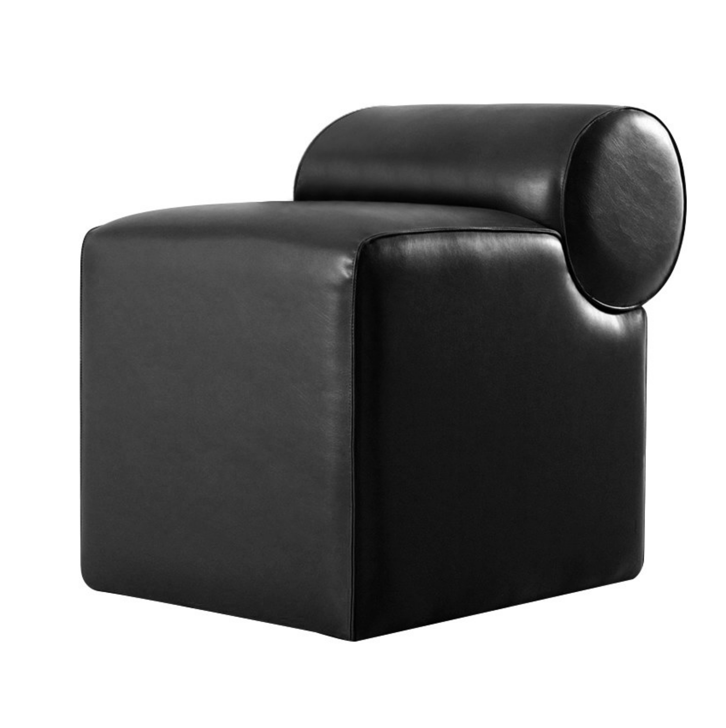 Pufa Racentle czarna ekoskóra - zdjęcie 1