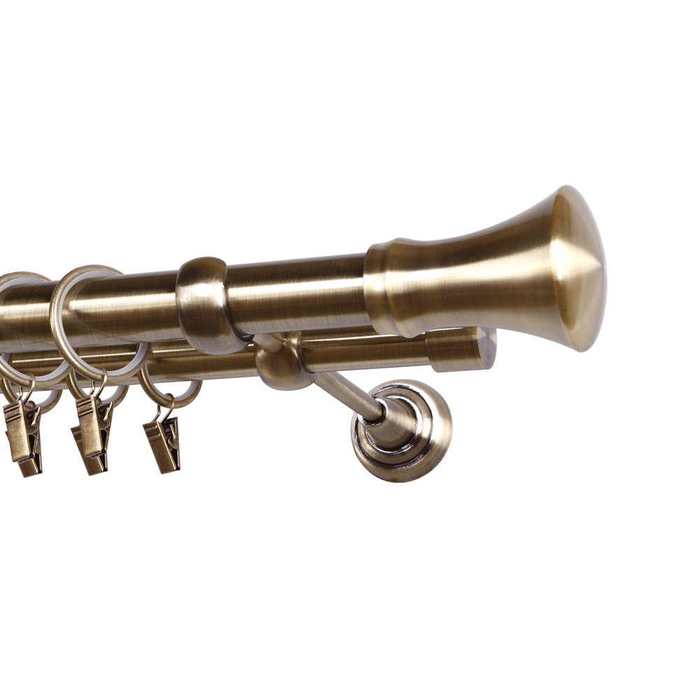 Karnisz podwójny Justaled kielich mosiądz - zdjęcie 1