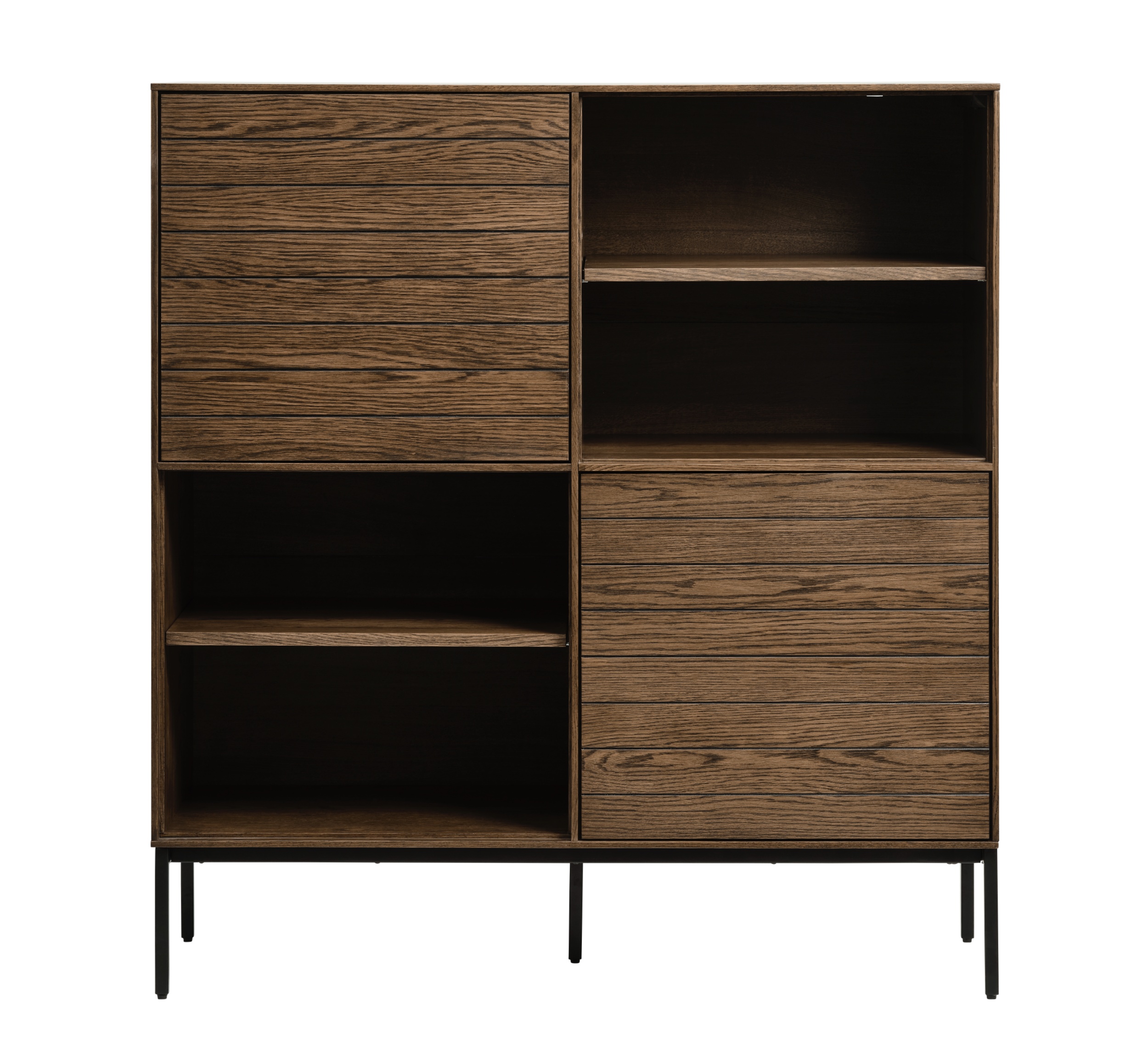 Witryna Ationave z dwoma zamykanymi wnękami dąb palony - zdjęcie 1