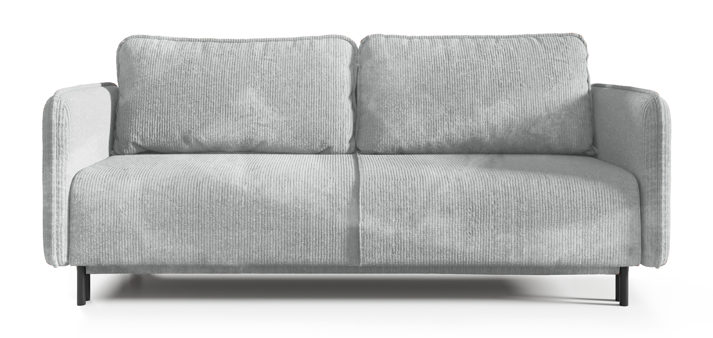 Kanapa rozkładana trzyosobowa Pantalla z pojemnikiem jasnoszara sztruks - zdjęcie 1