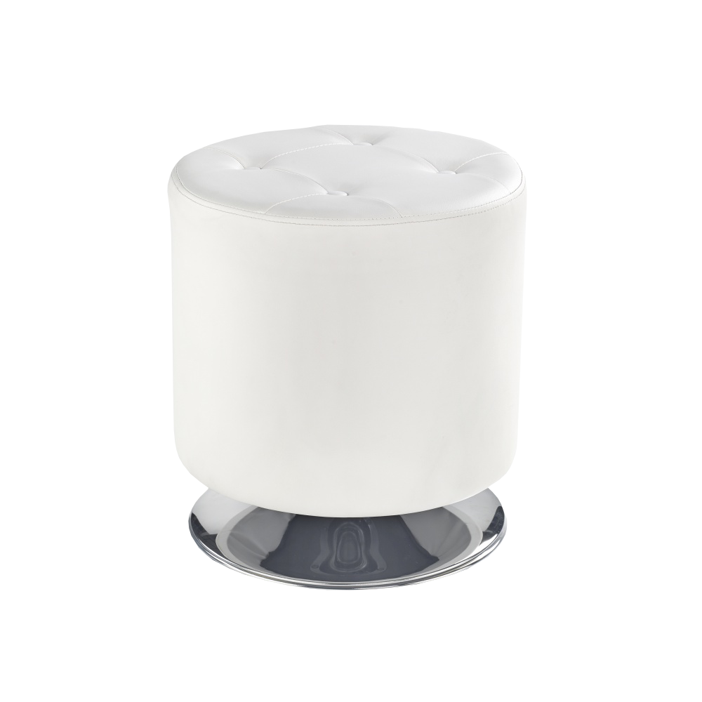 Pufa Pego ekoskóra biała - zdjęcie 1