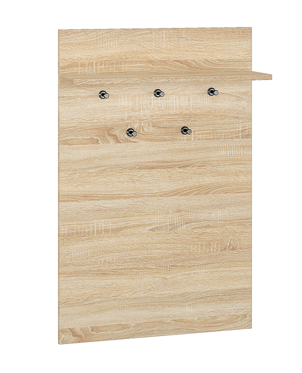 Wieszak ścienny Mafro z półką 68 cm Sonoma jasna - zdjęcie 1