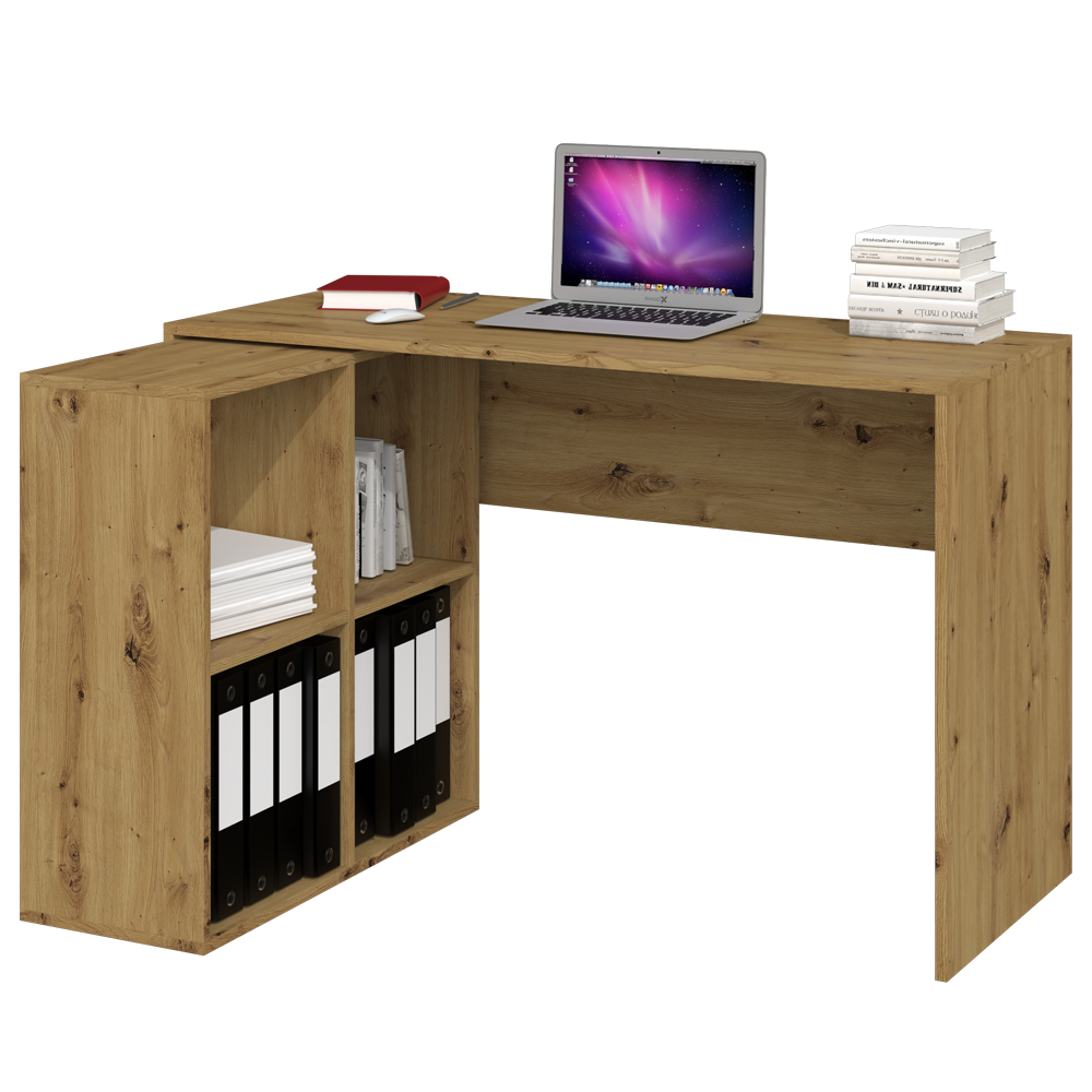 Biurko Tassin 120x50 cm z regałem Nerron - zdjęcie 1