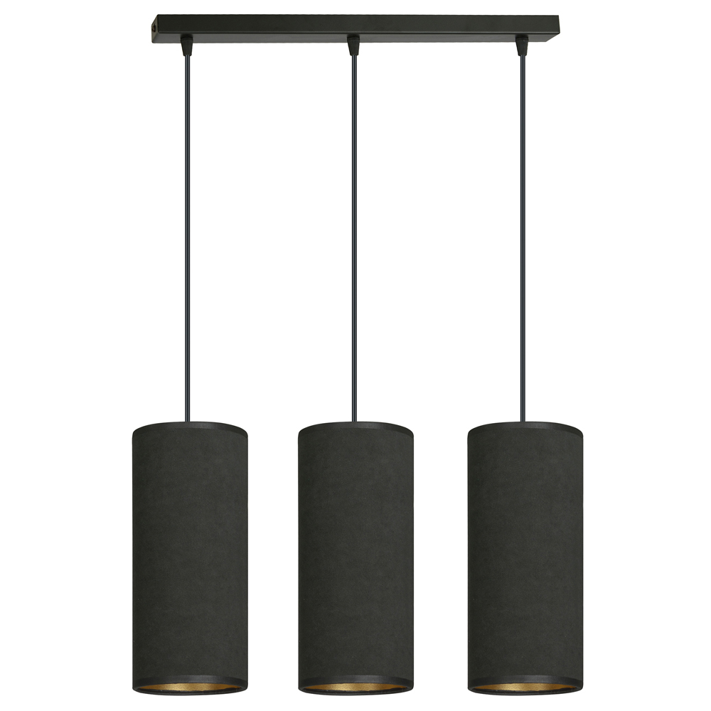 Lampa wisząca Bonett x3 50 cm czarna - zdjęcie 1