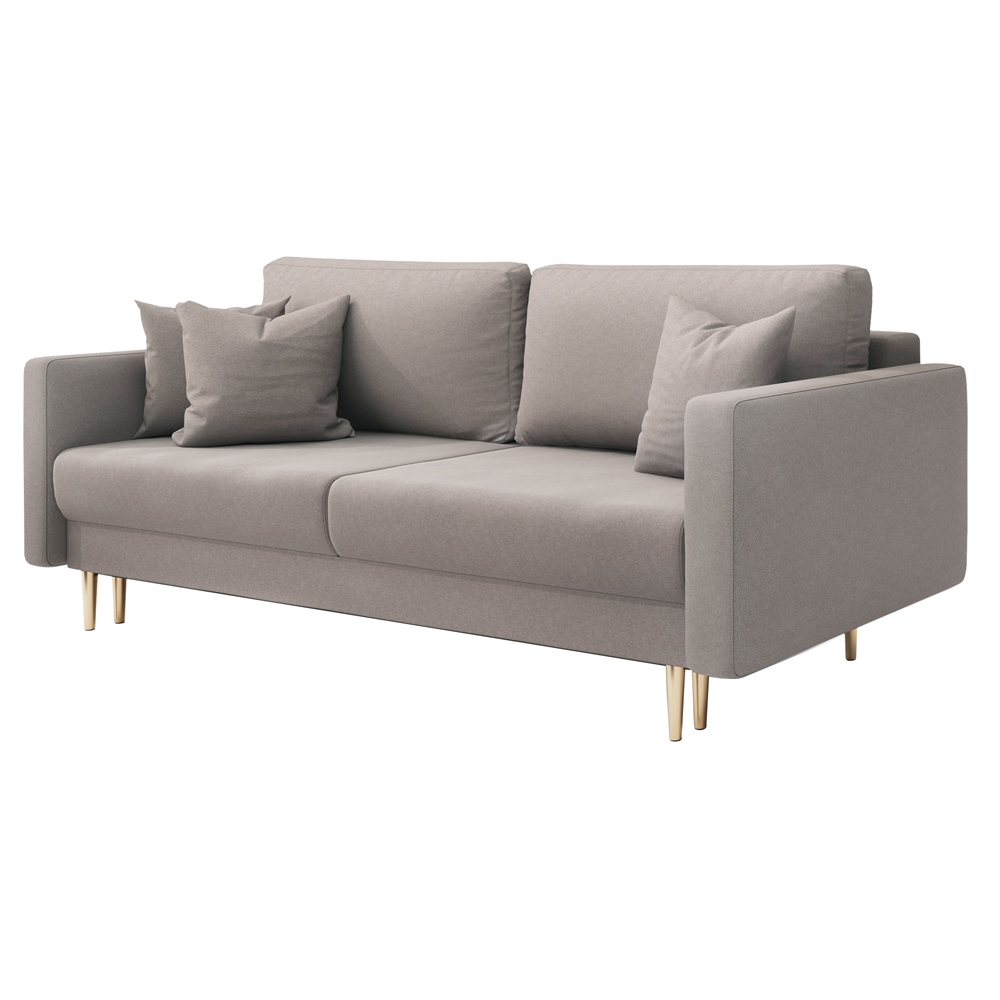 Kanapa rozkładana trzyosobowa Valico szara - zdjęcie 1