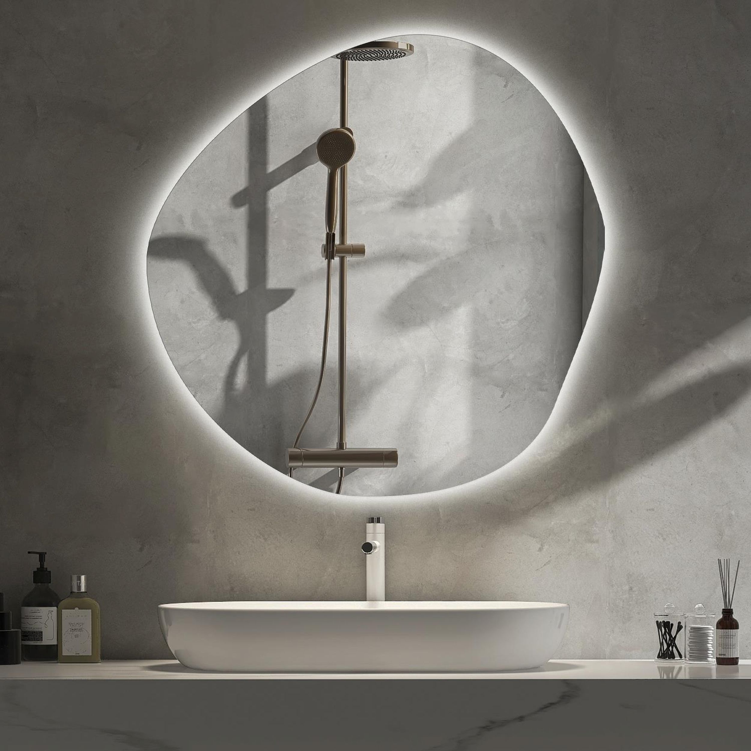 Lustro wiszące Chmurka z podświetleniem LED 68 cm