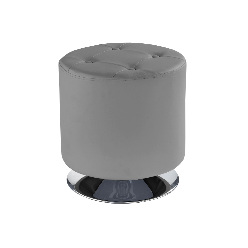 Pufa Pego ekoskóra szara - zdjęcie 1