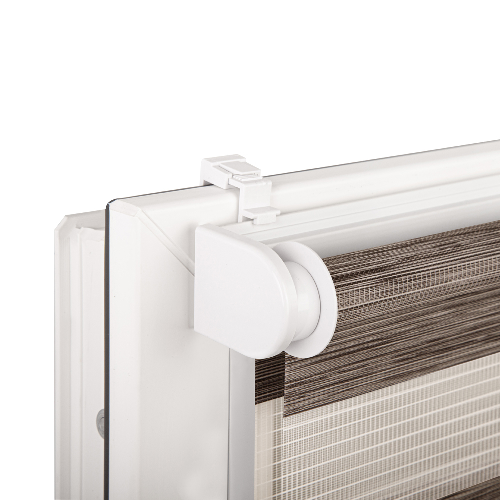 Roleta mini dzień/noc Progrance Nat Click brązowy - zdjęcie 1