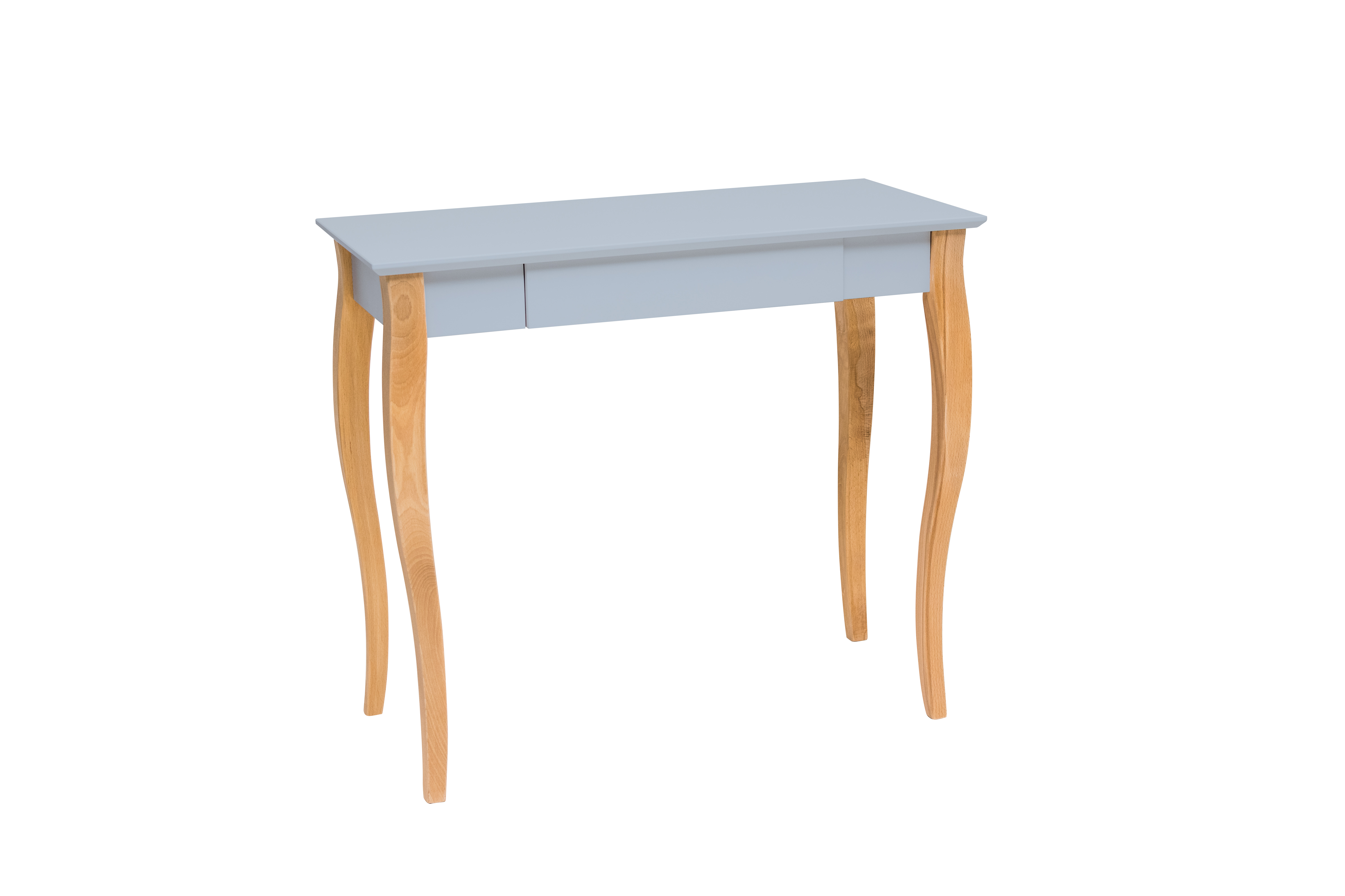 Biurko drewniane Lillo 85x40 cm z szufladą Jasnoszary - zdjęcie 1