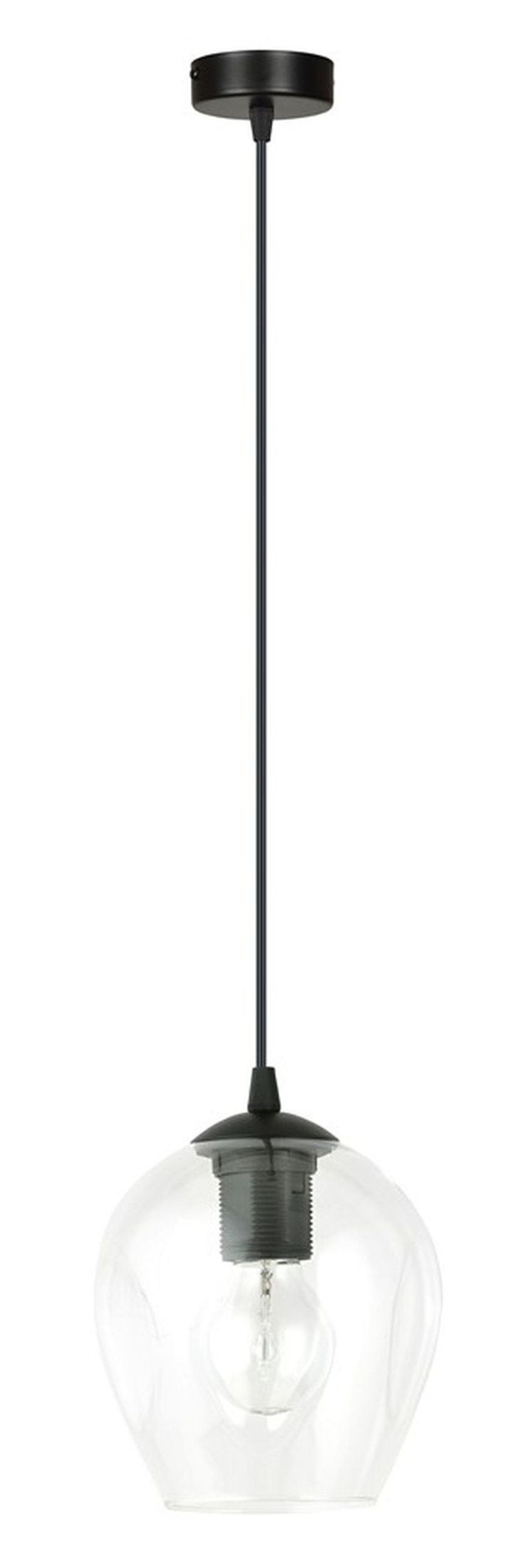 Lampa wisząca Istar czarna z transparentnym kloszem x1 - zdjęcie 1