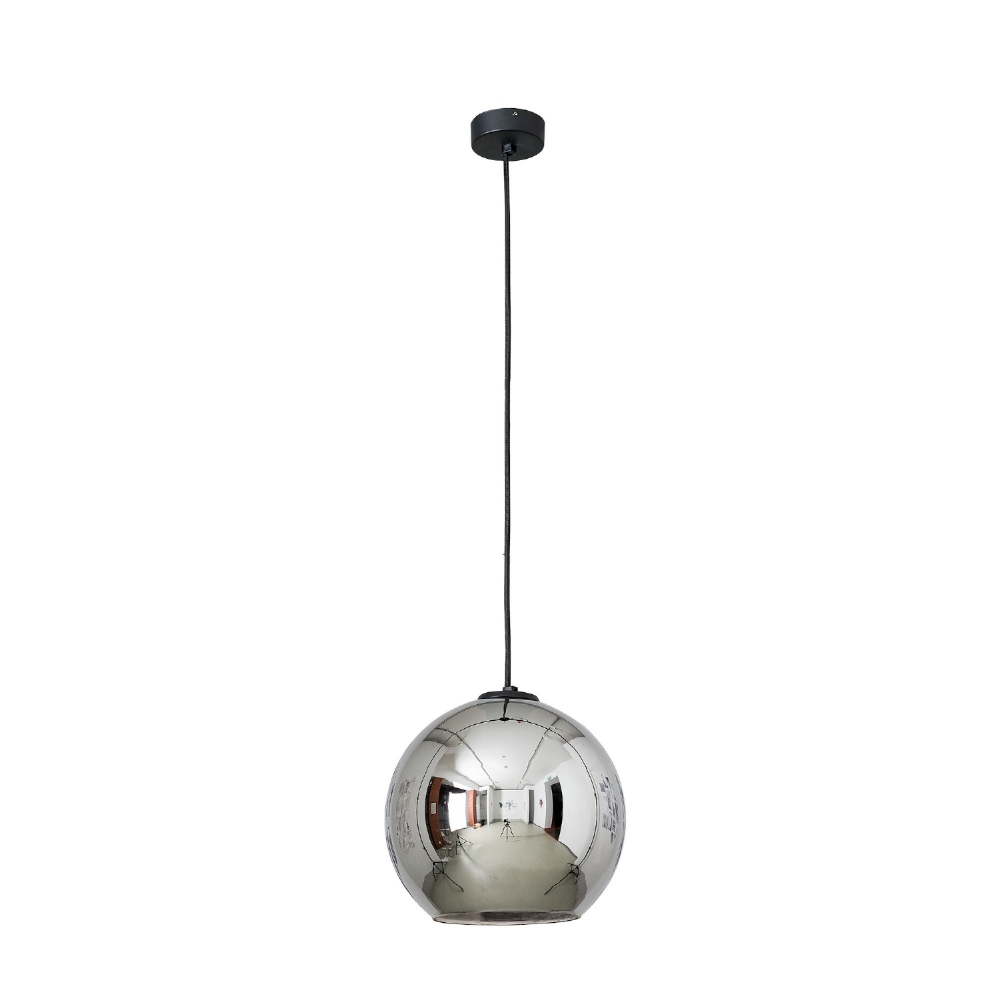 Lampa wisząca Polaris srebrna średnica 25 cm 9056 - zdjęcie 1