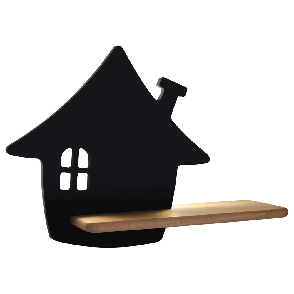 Kinkiet ścienny do pokoju dziecięcego Dreamie domek czarny - zdjęcie 1