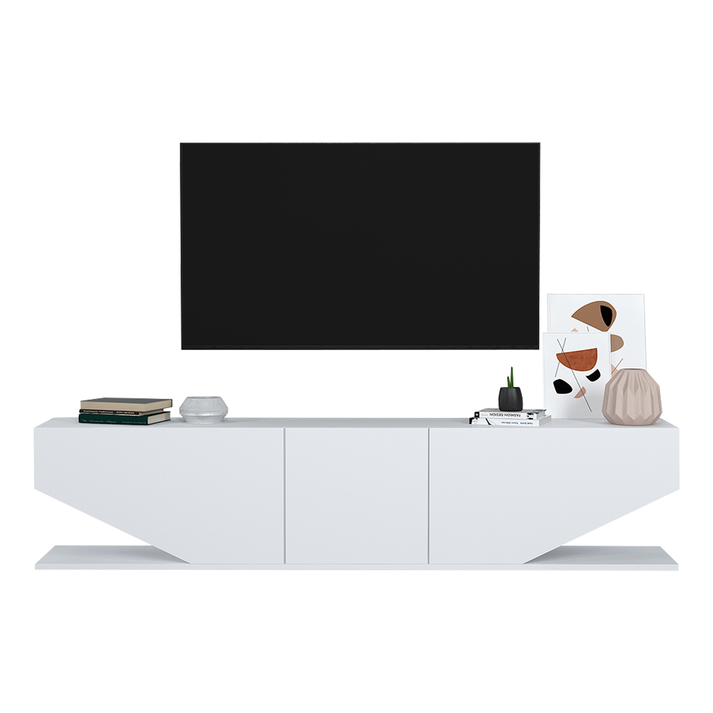 Szafka RTV Diamer 180 cm biała - zdjęcie 1