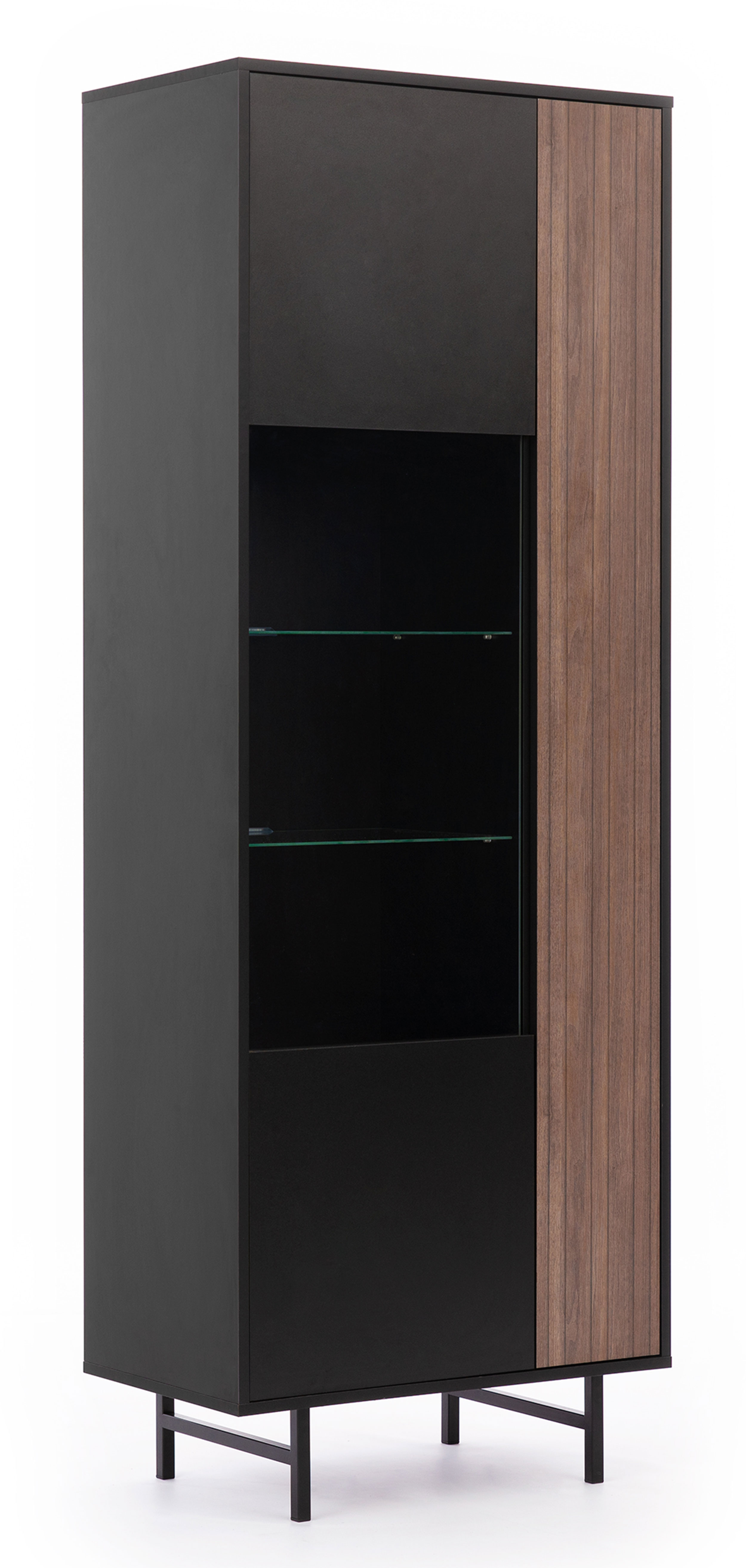 Witryna dwudrzwiowa Elrrin 70 cm czarna/captains deck - zdjęcie 1