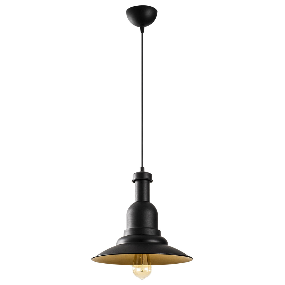 Lampa sufitowa Ardulace kapelusz średnica 33 cm czarna - zdjęcie 1