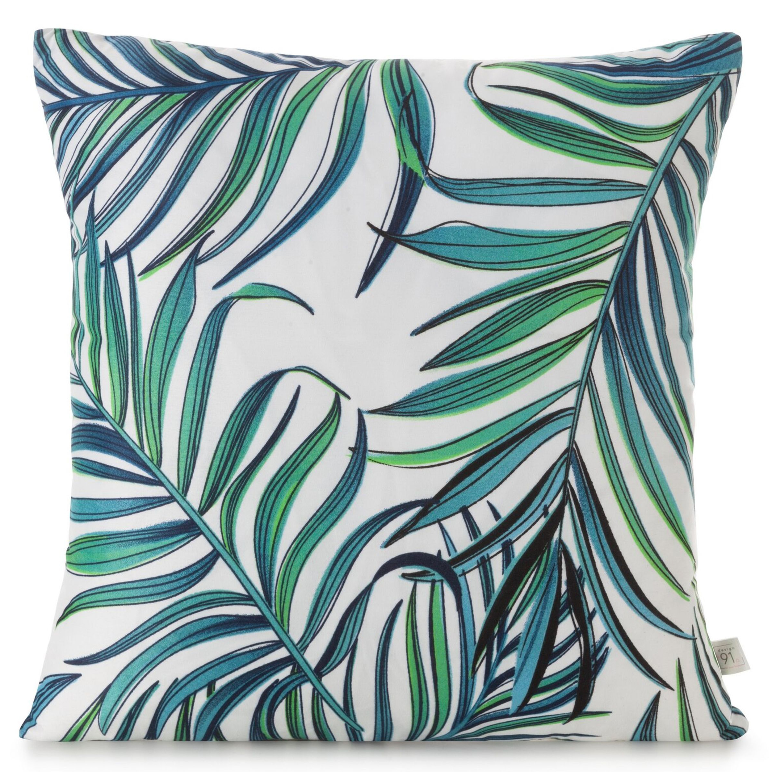 Poszewka na poduszkę Palms 40x40 cm zielono-biała - zdjęcie 1