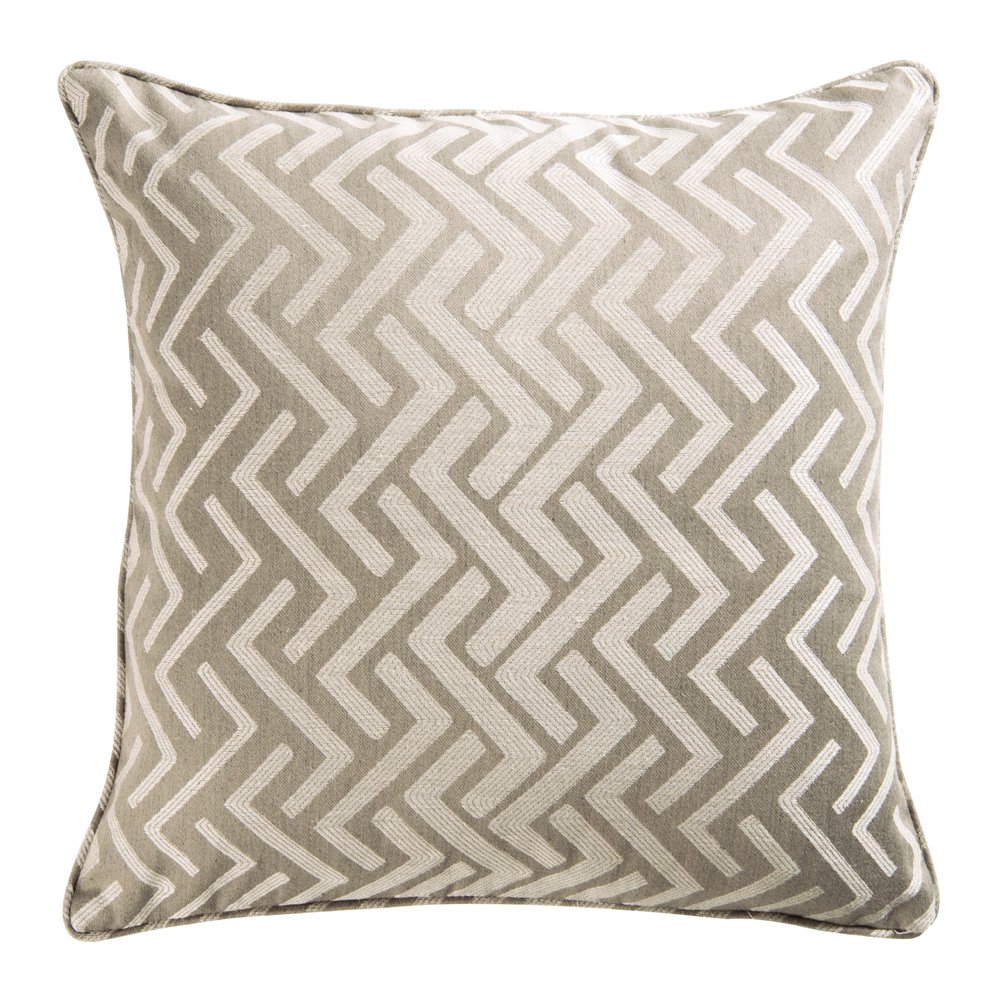 Poduszka dekoracyjna Iquiri 45x45 cm szarobrązowa z wzorem Cosmonova by Maciej Zień - zdjęcie 1